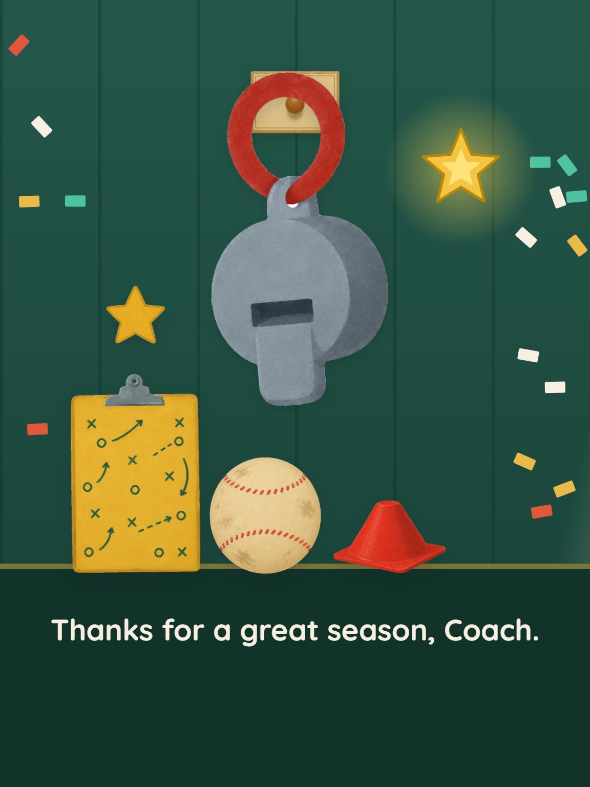 A Great Season Coach Thank You Card
