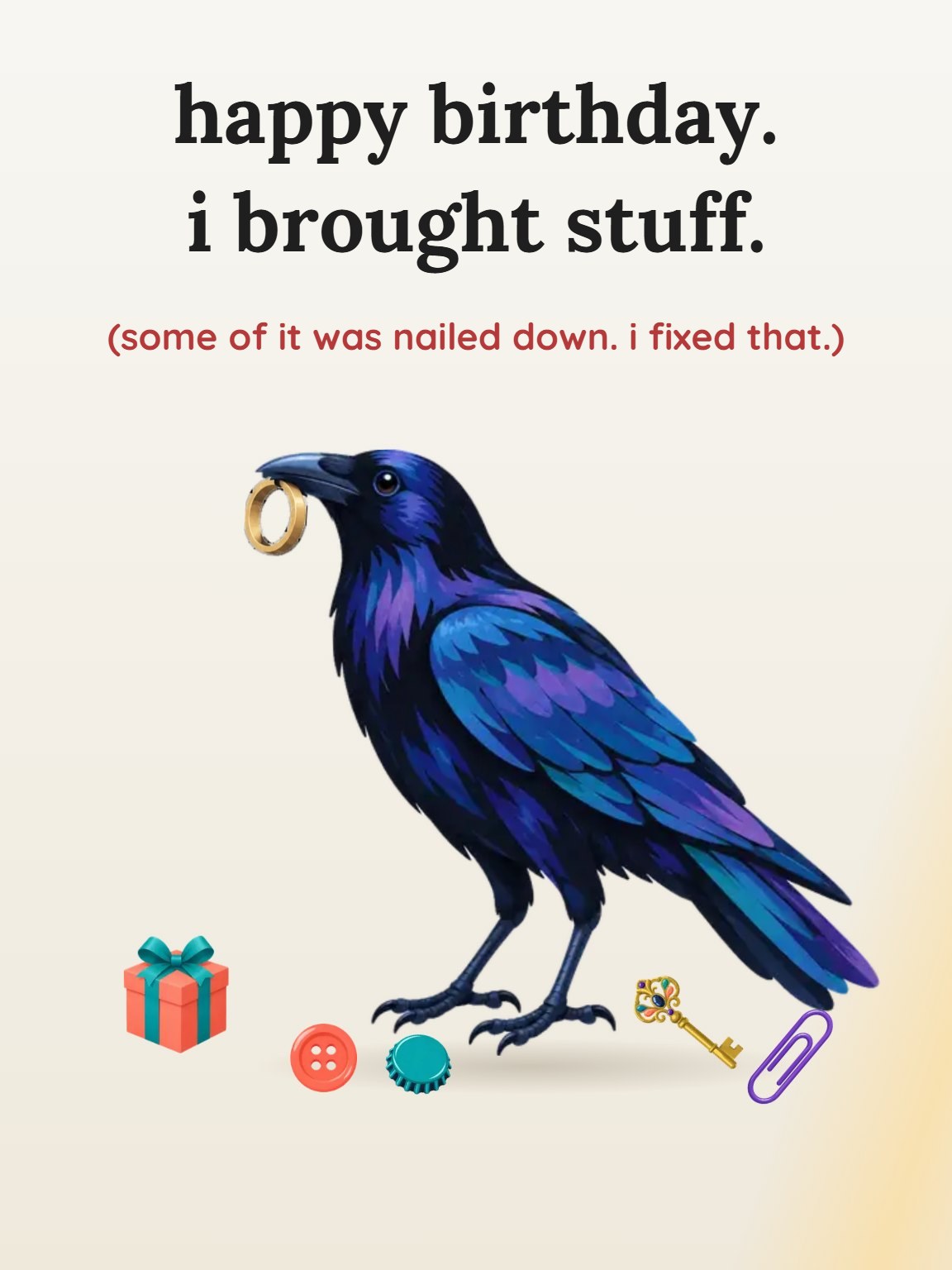 I Bring Stuff Funny Birthday Card