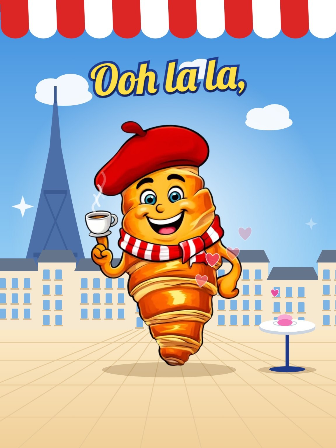 Paris Cafe Birthday Card