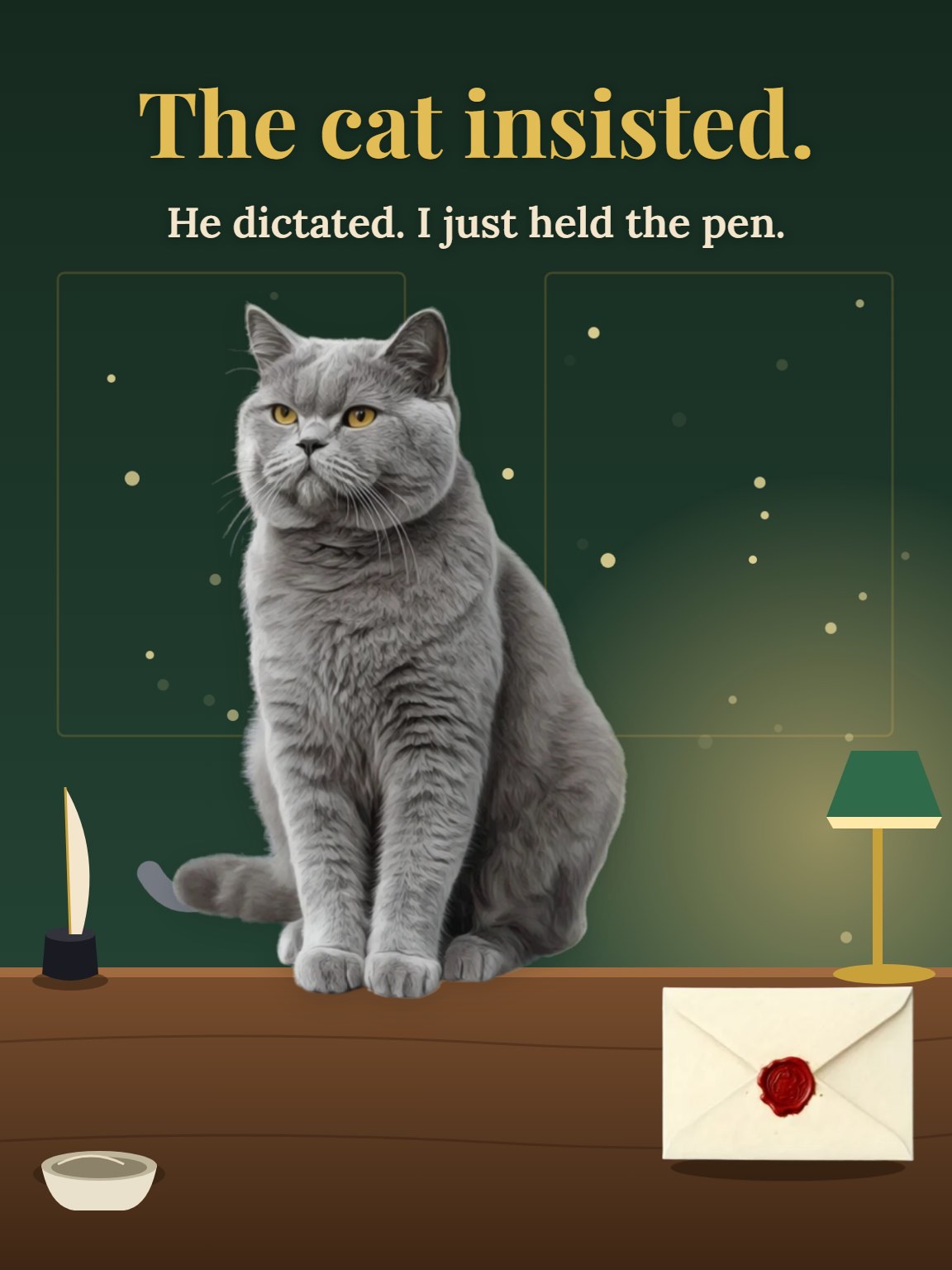 The Cat Insisted Just Because Card