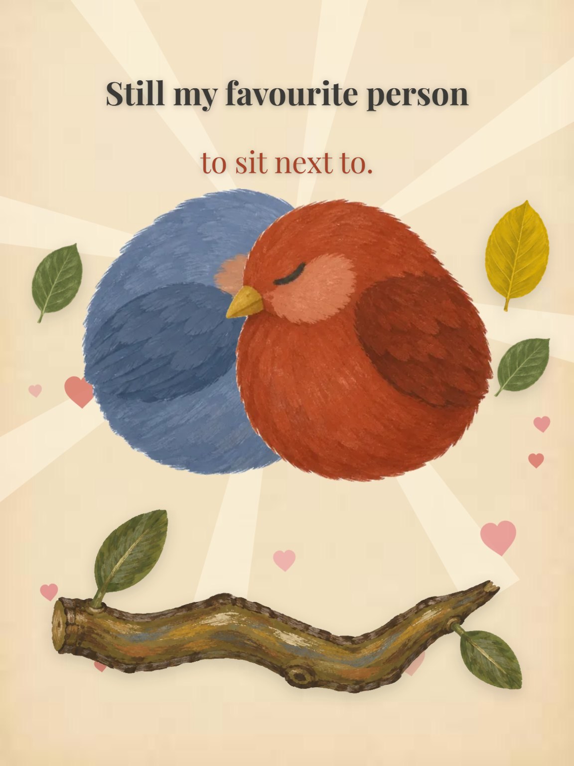 Love Birds Valentine's Day Card