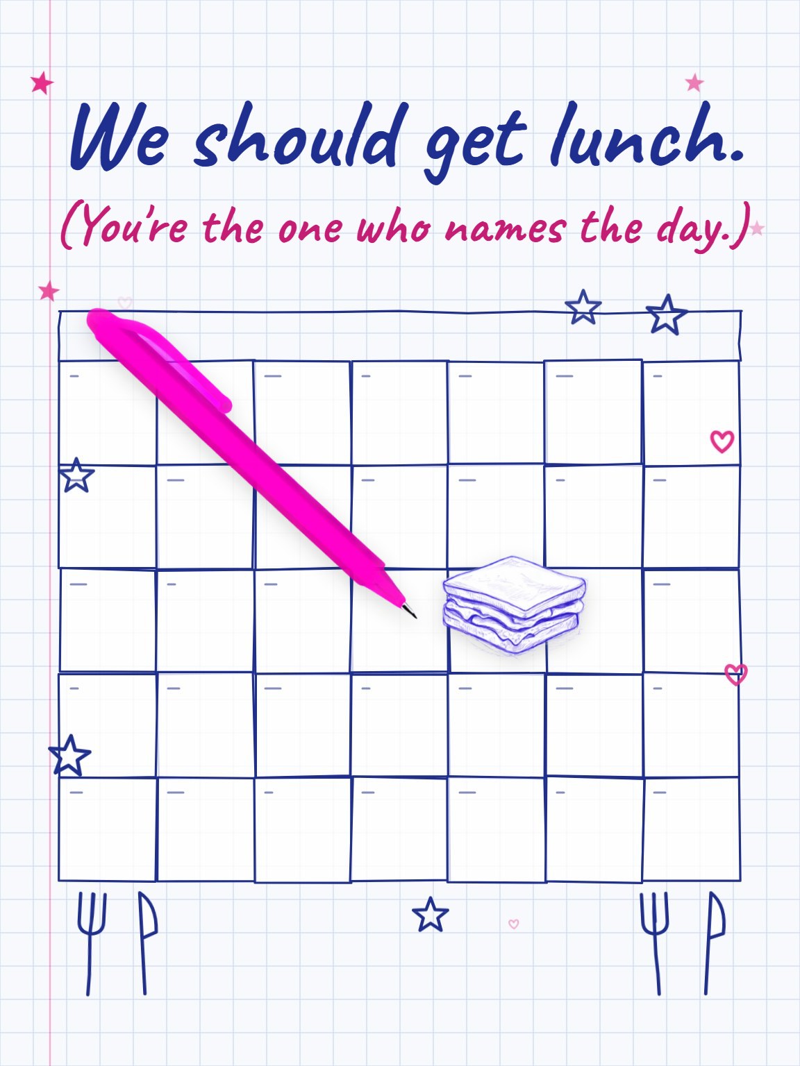 We Should Get Lunch Friendship Card