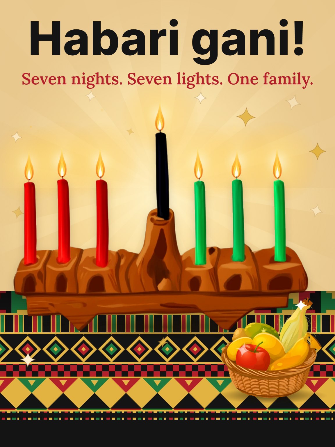 Woven Bands Kwanzaa Card