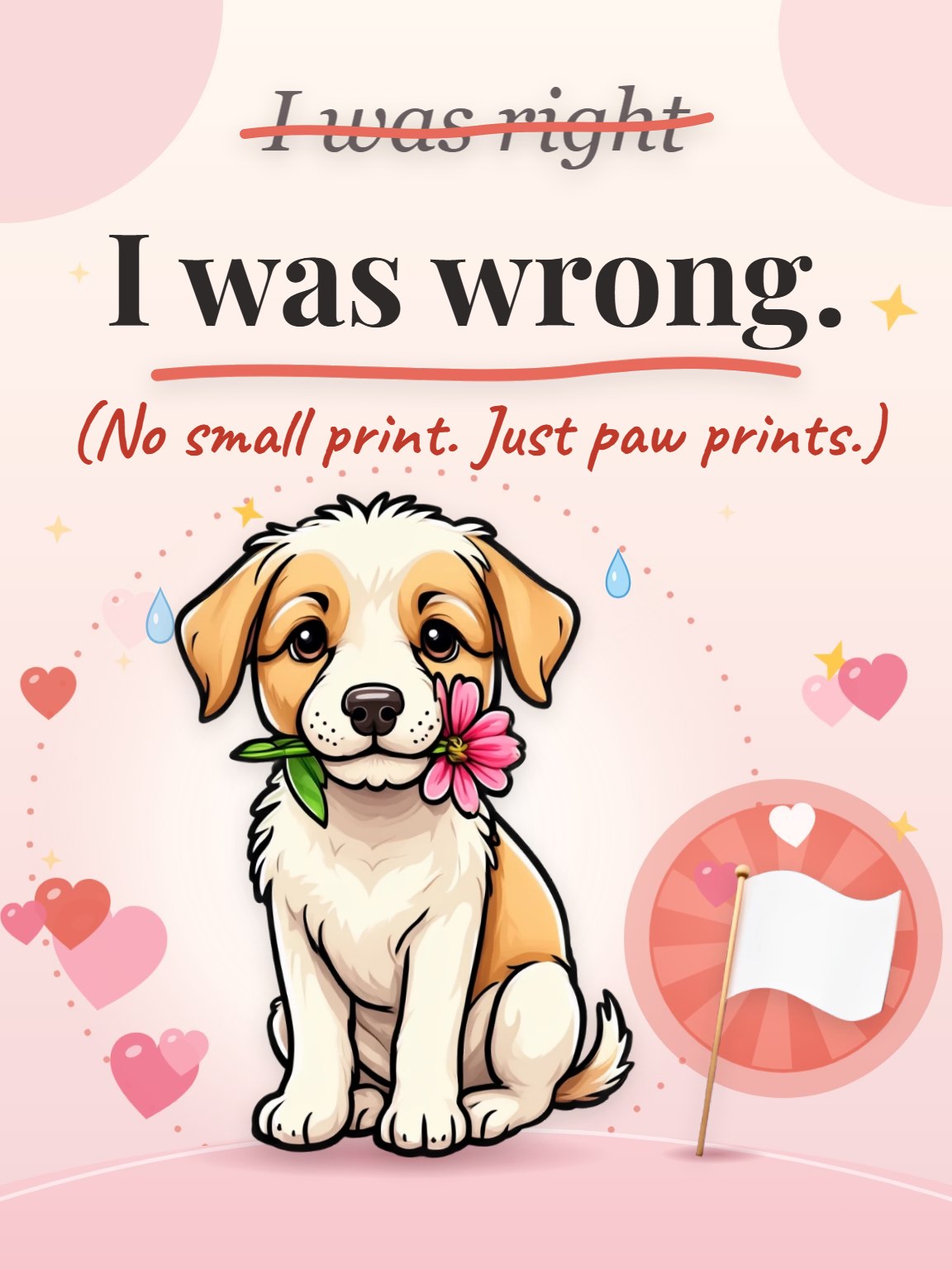 I Was Wrong Apology Card