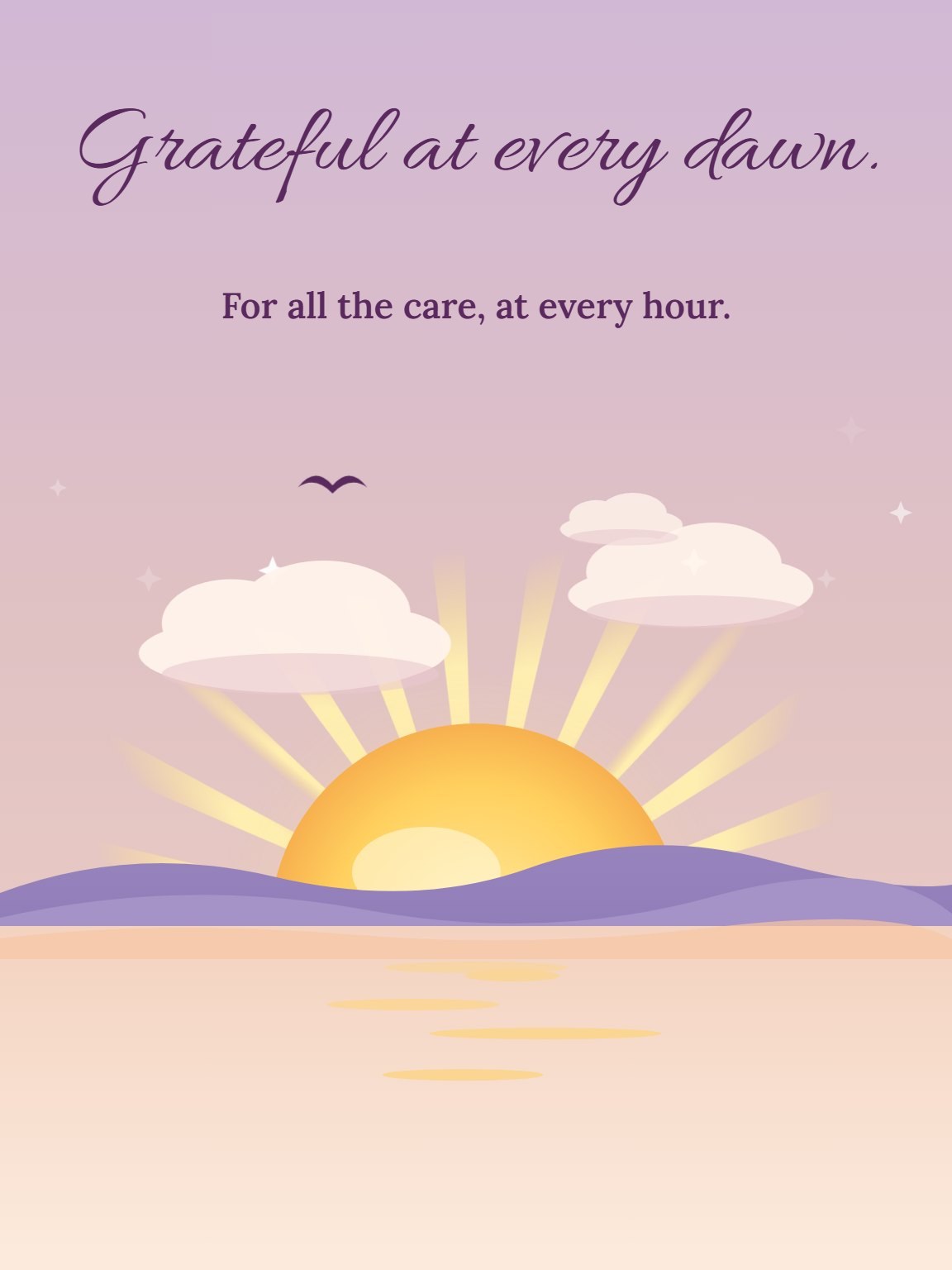 Sunrise Handover Nurses and Doctors Day Card