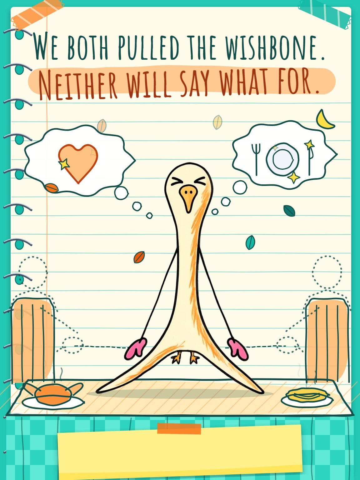 The Wishbone Wish Thanksgiving Card