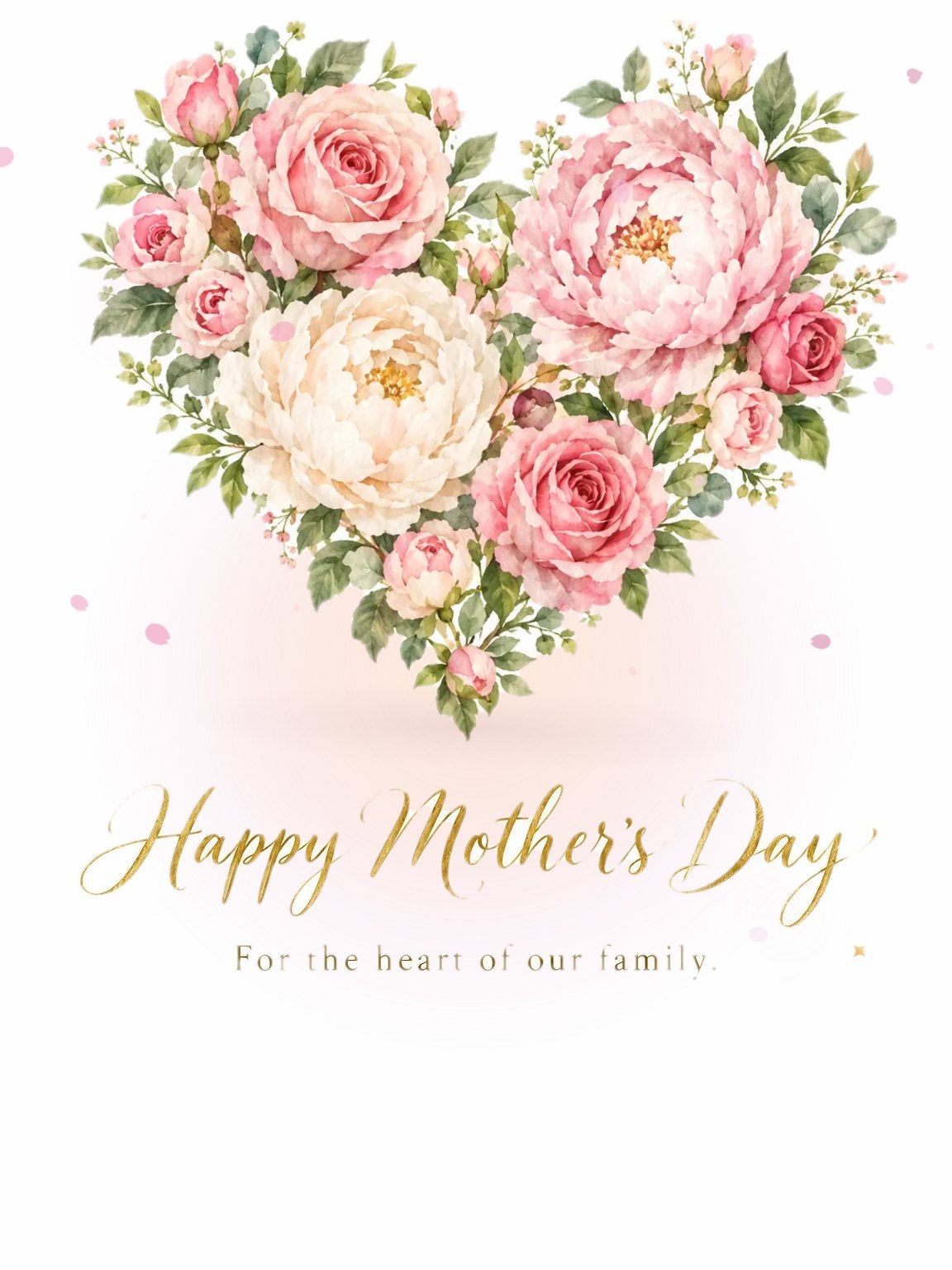 Heart of Flowers Mother's Day Card