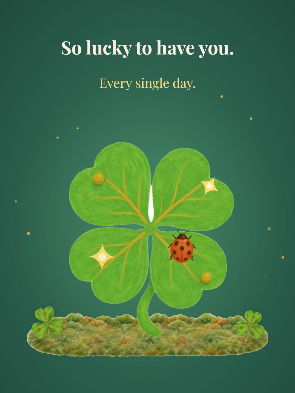 So Lucky Anniversary Card