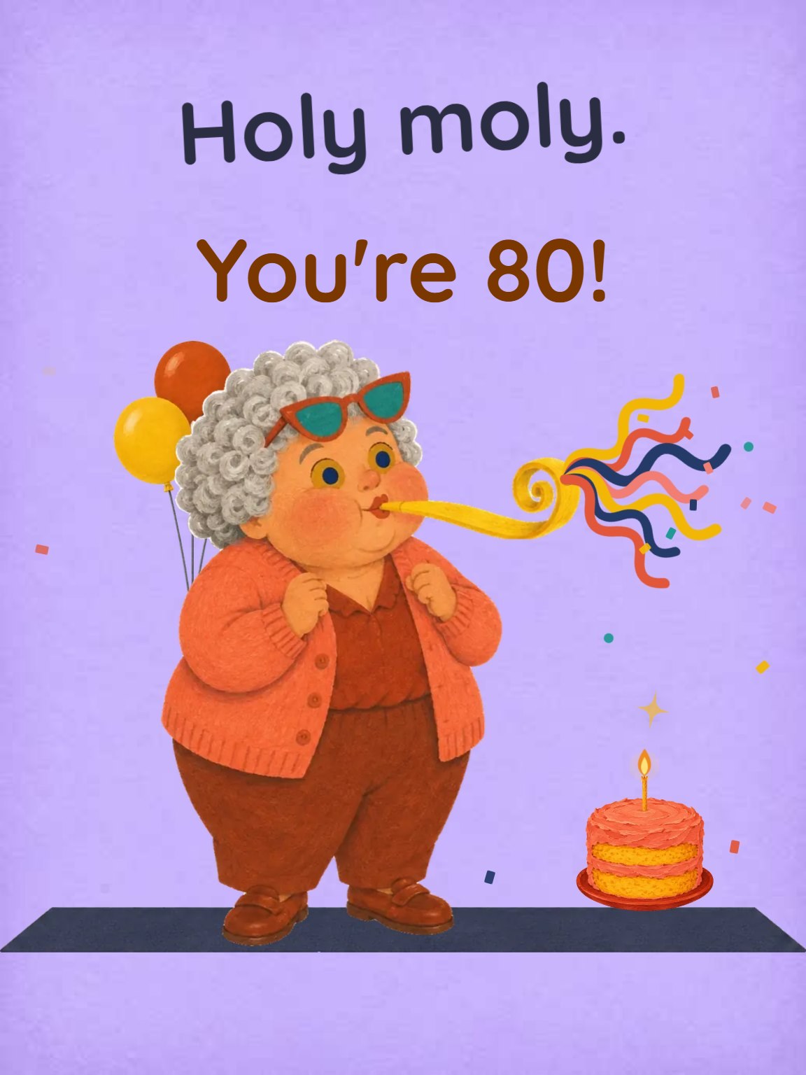 Holy Moly Eighty Birthday Card