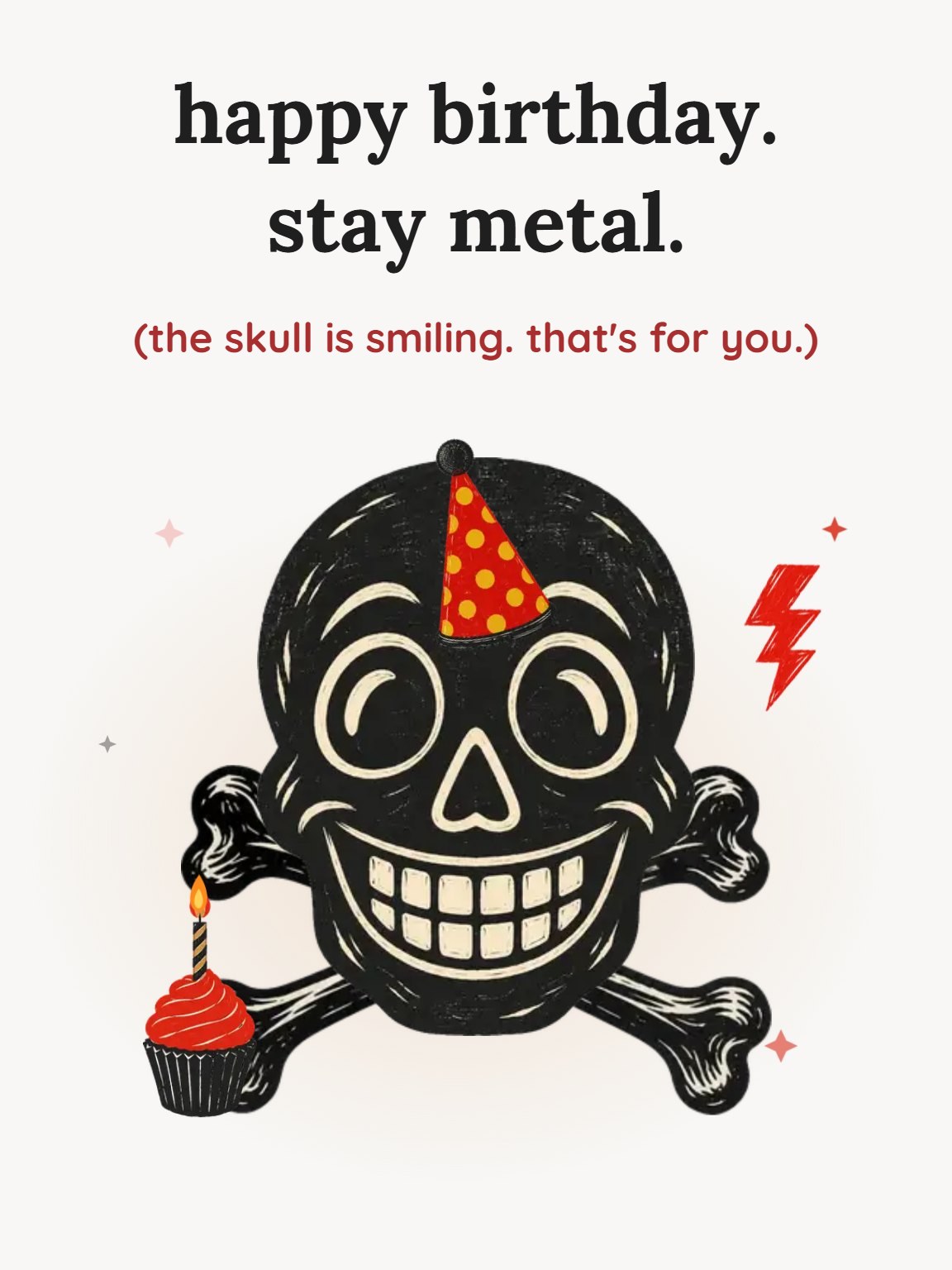 Stay Metal Funny Birthday Card