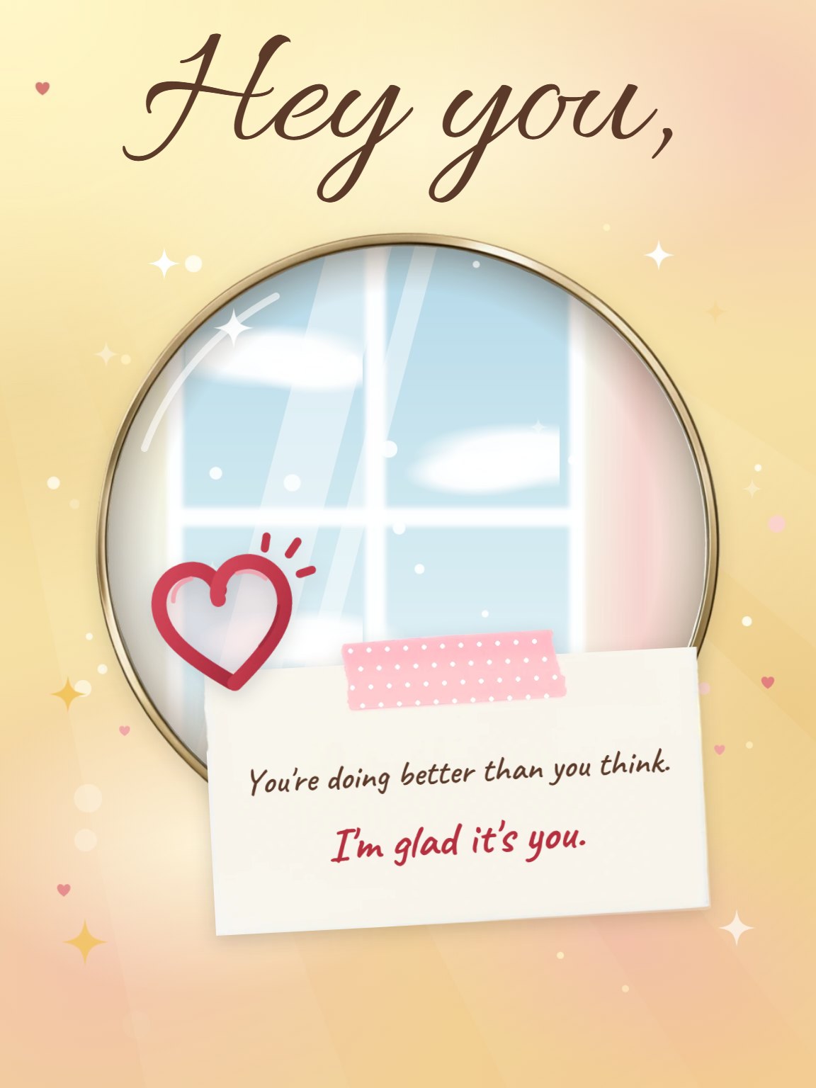 Note on the Mirror Love Note Card