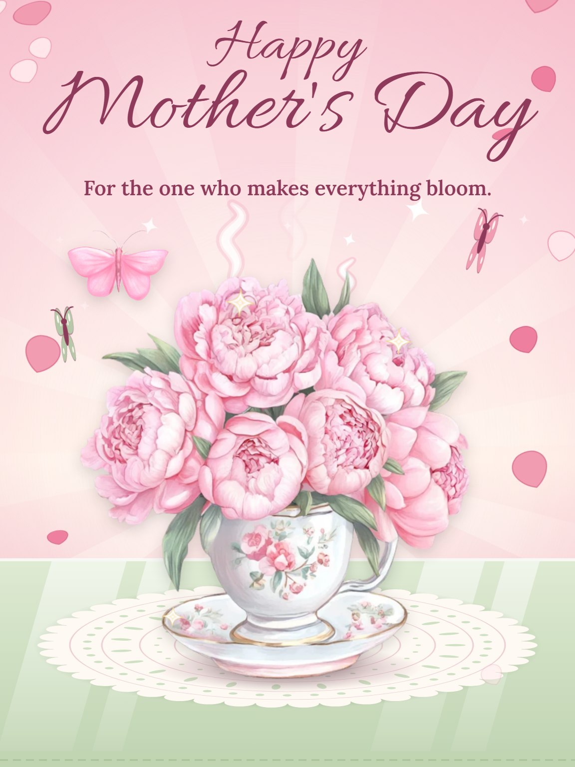 Peonies for Mom Mother's Day Card