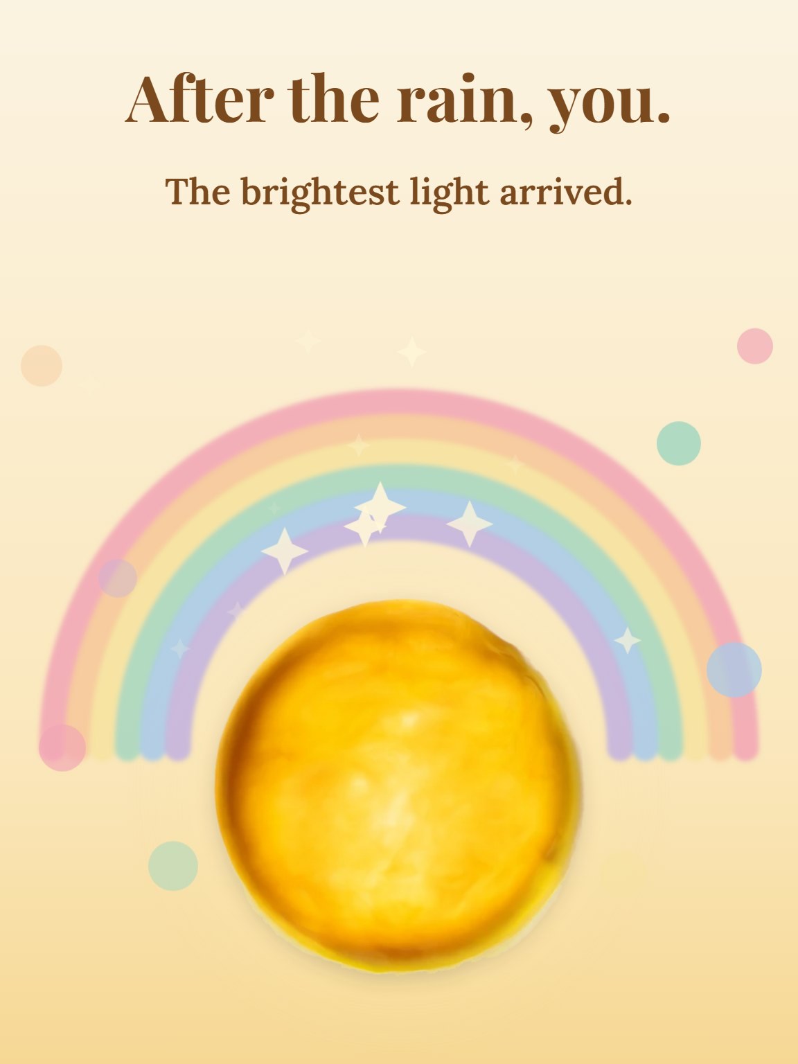 Long Awaited Light Rainbow Baby Card