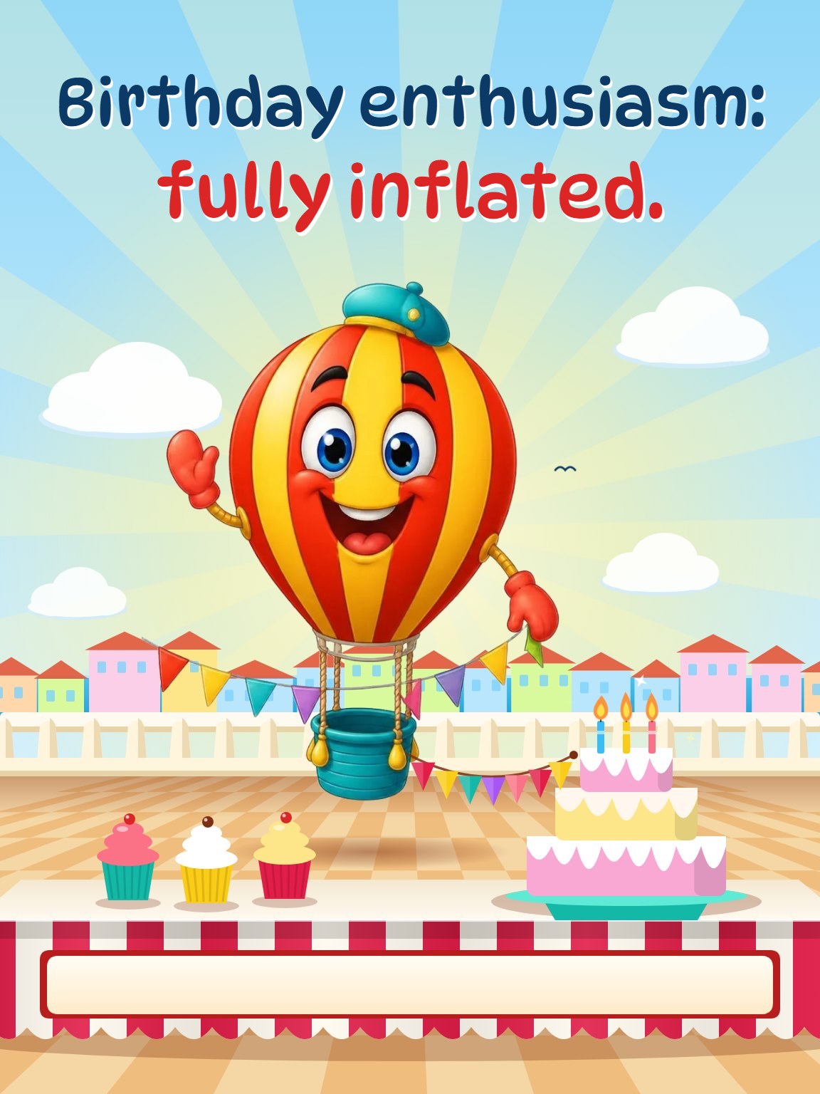 Bunting Dessert Funny Birthday Card