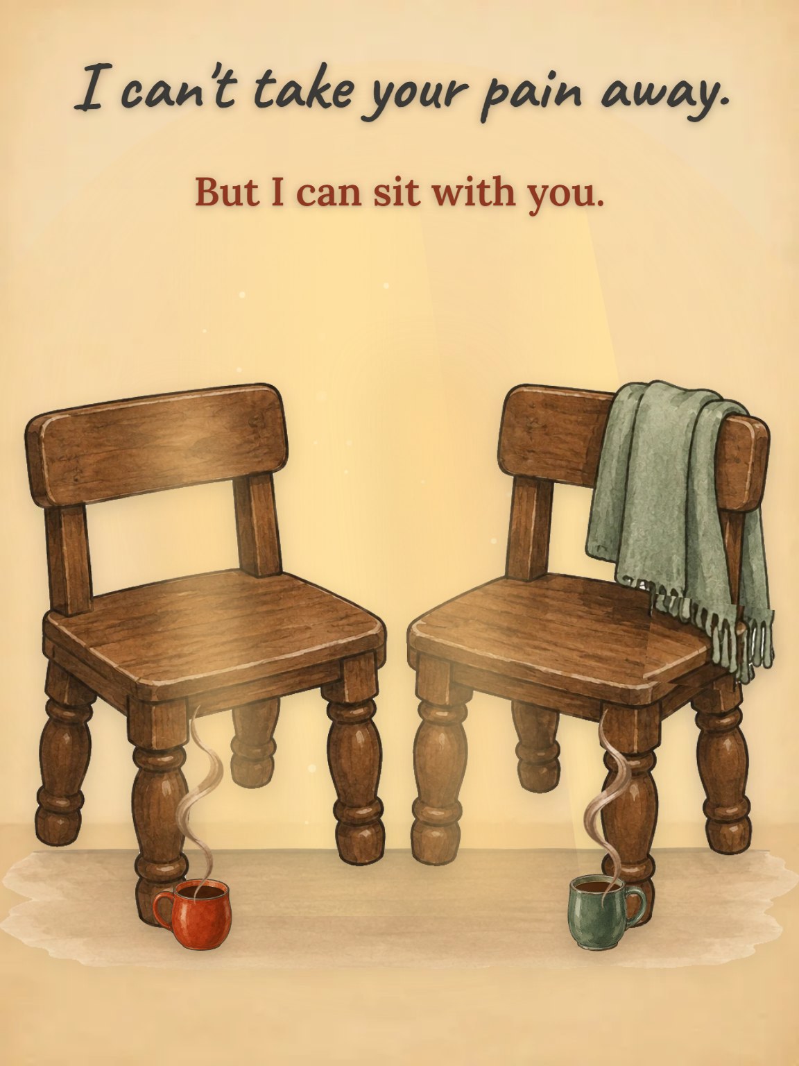 Sit With You Sympathy Card