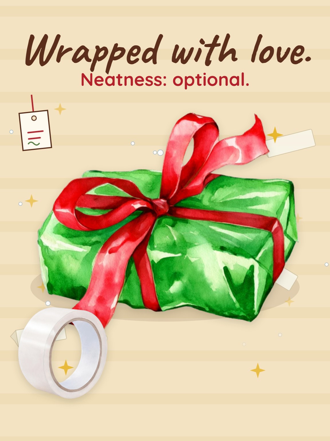 Wrapped With Love Funny Christmas Card