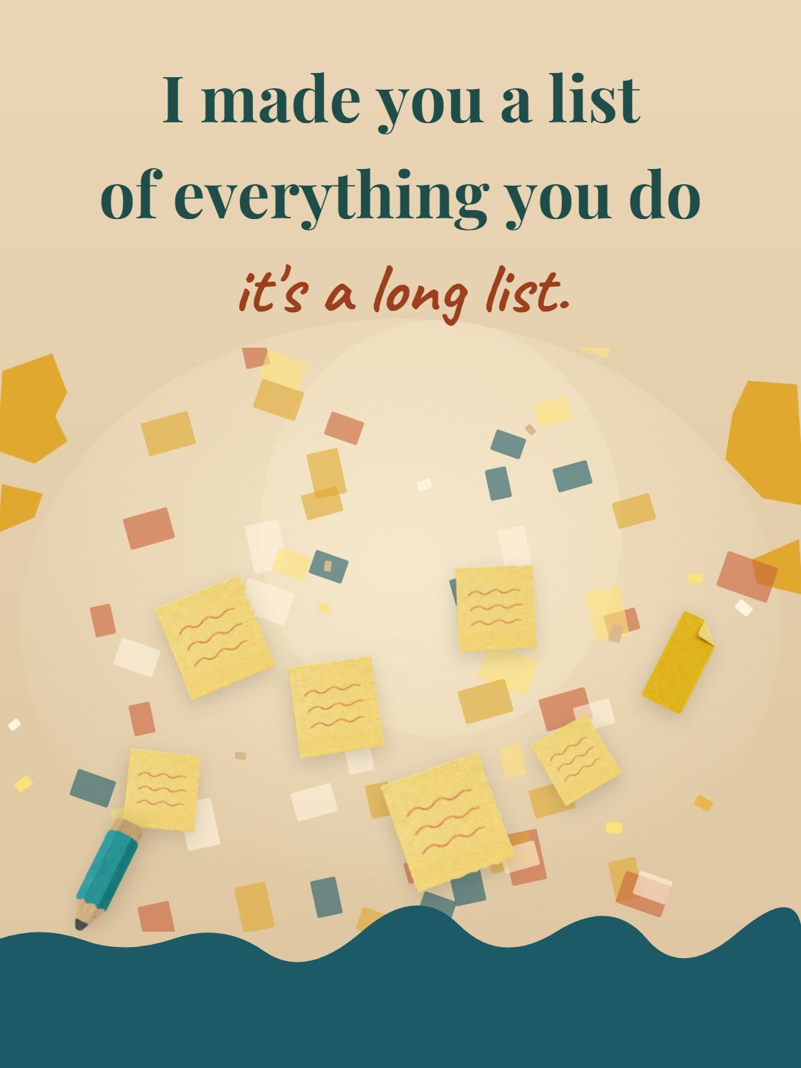 I Made You a List Thank You Card