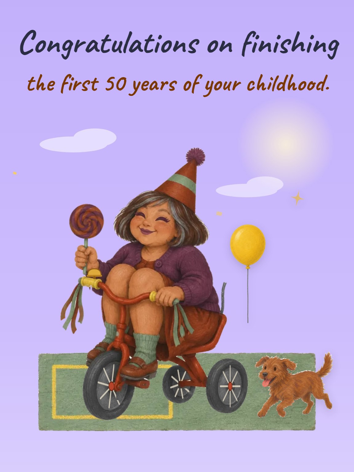 Fifty Years Young Birthday Card