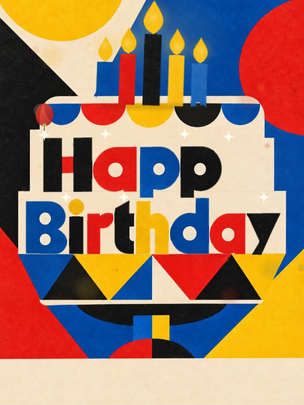 Bauhaus Birthday Birthday Card