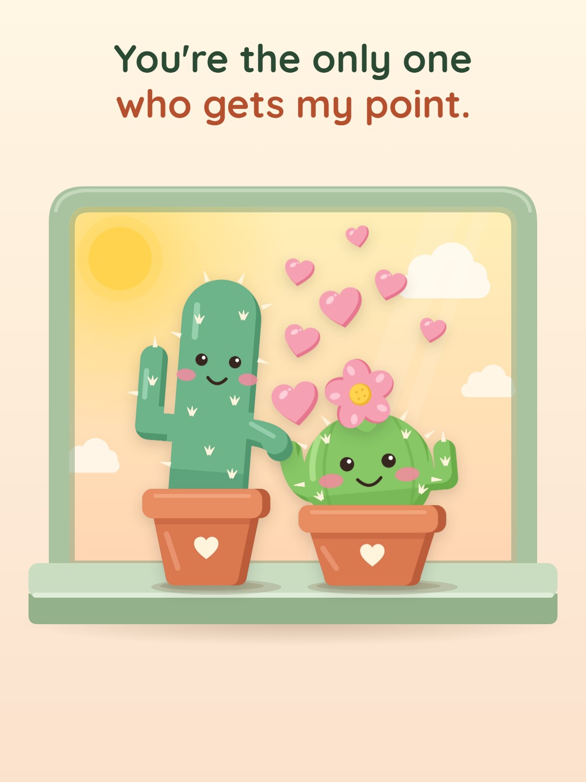 Prickly Pair Love Card