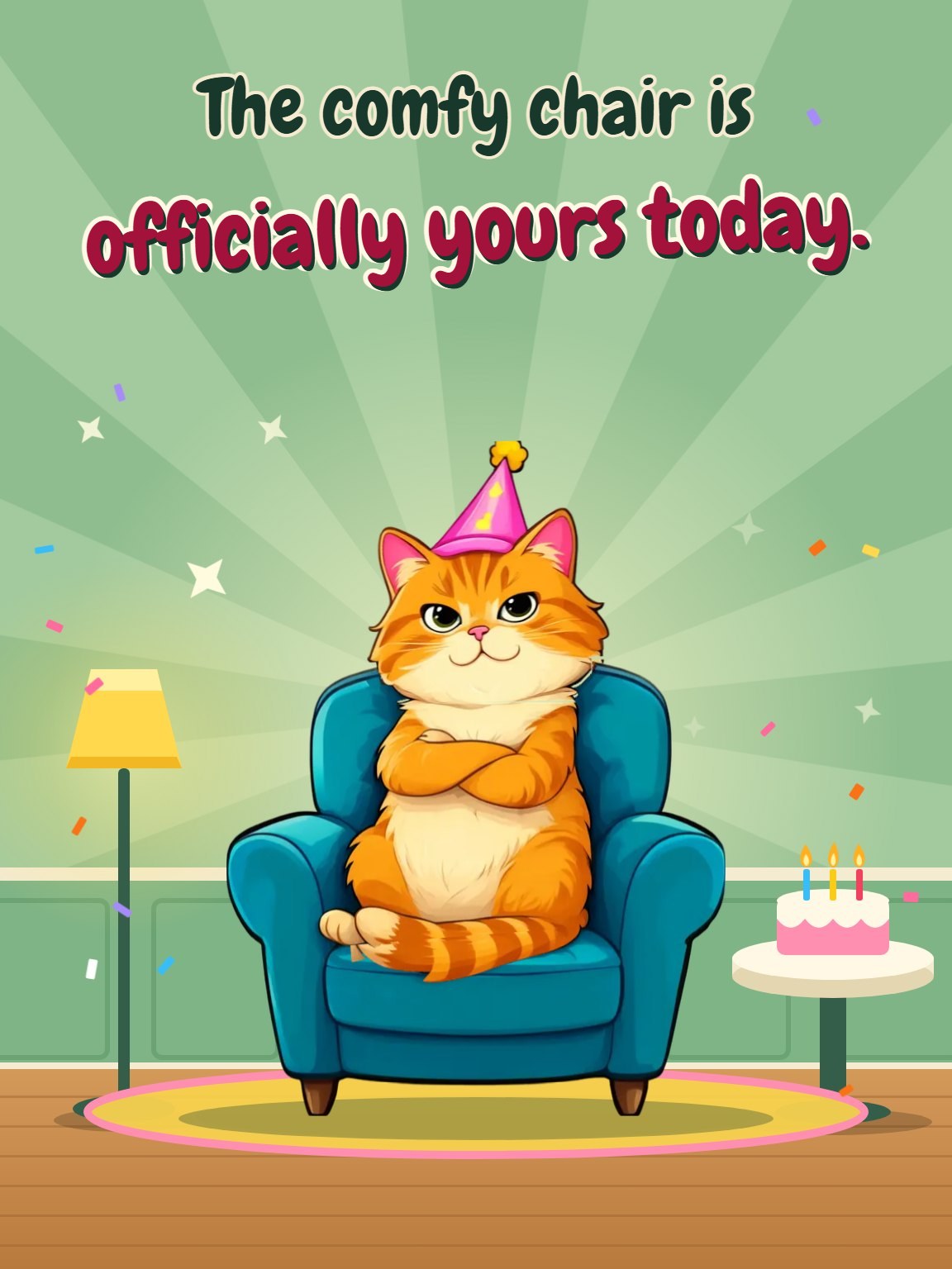 Comfy Chair Mom Birthday Card