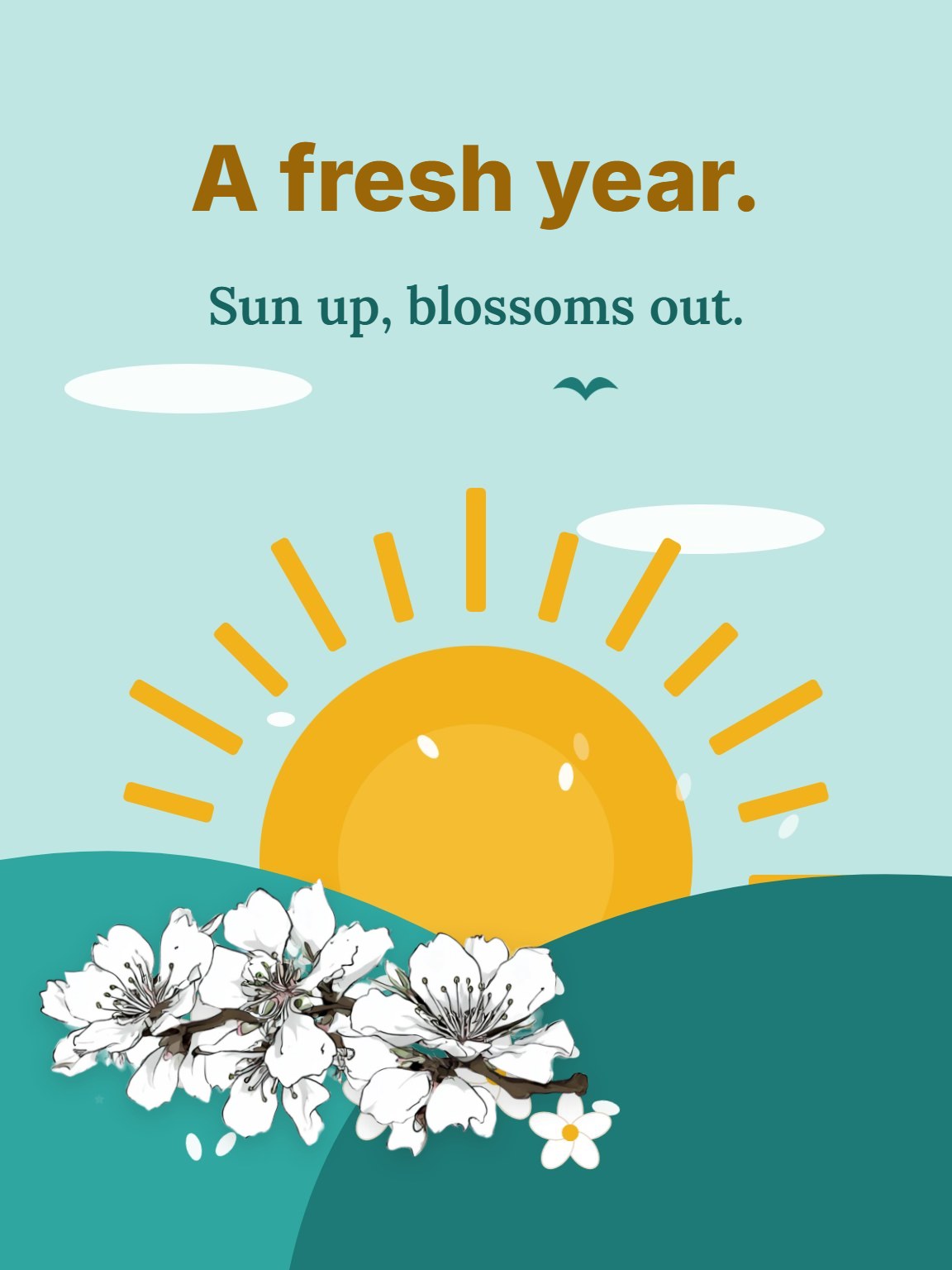 Nowruz Sunburst Card