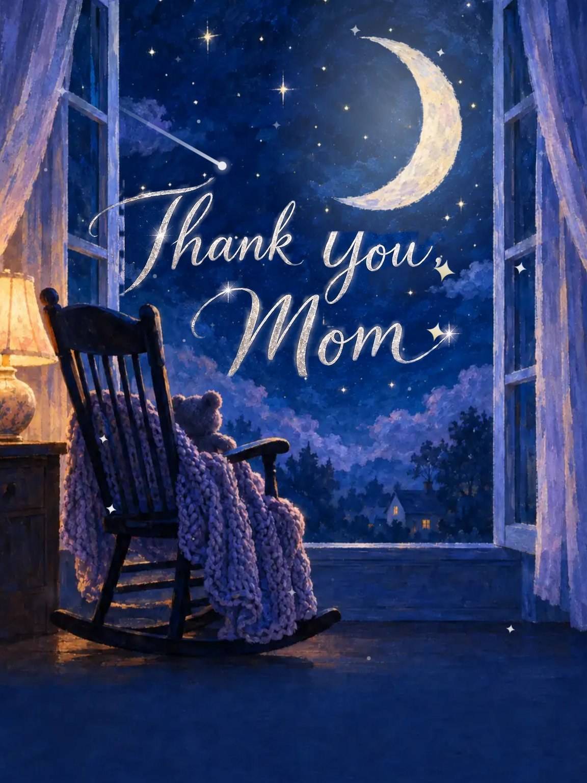 Moon Nursery Mother's Day Card