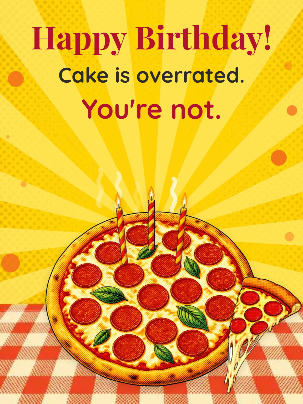 Cake Is Overrated Funny Birthday Card
