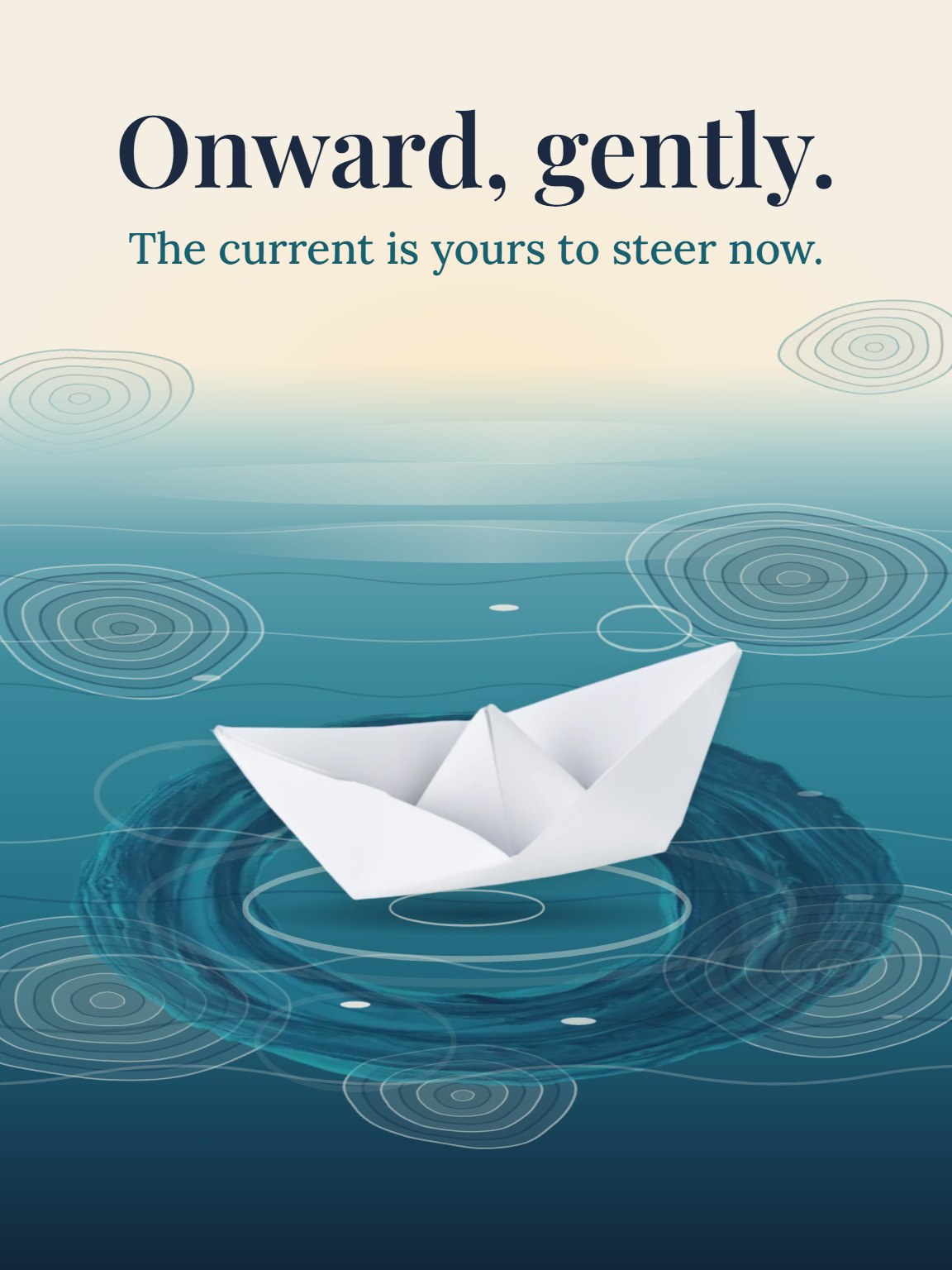 New Currents New Beginnings Card