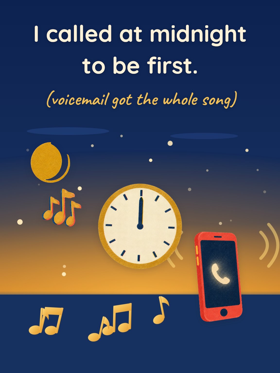I Called at Midnight Funny Birthday Card