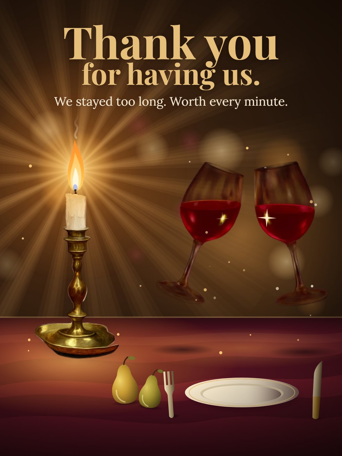 The Table You Set Thank You for Hosting Card