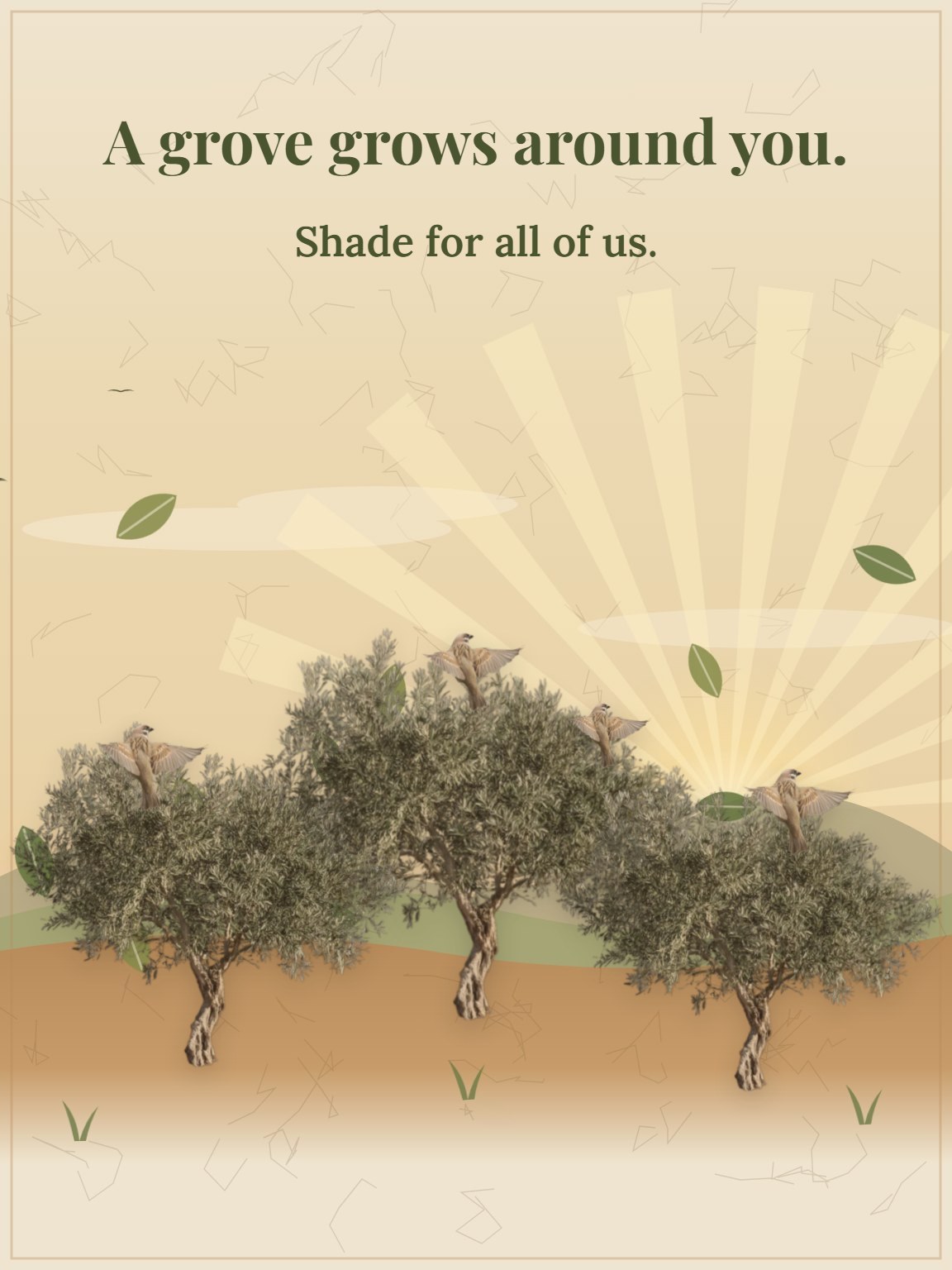 Olive Grove Blessing Clergy Appreciation Card