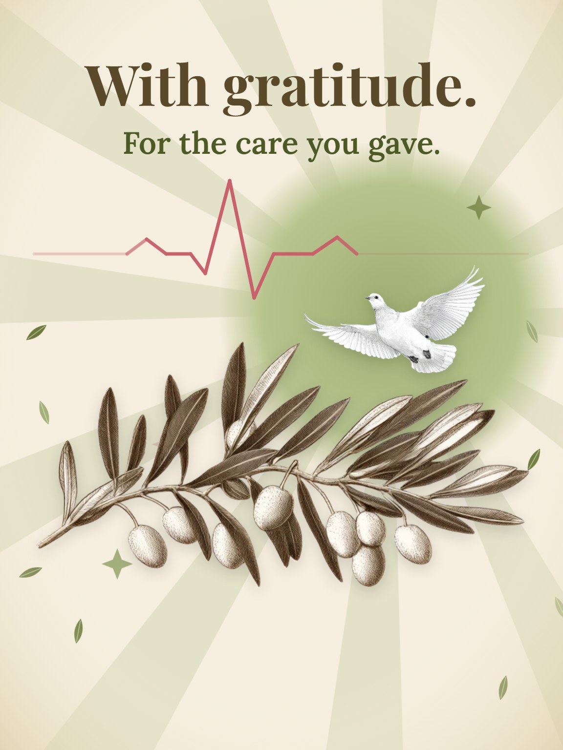 Olive Branch for Healers Thank You Card