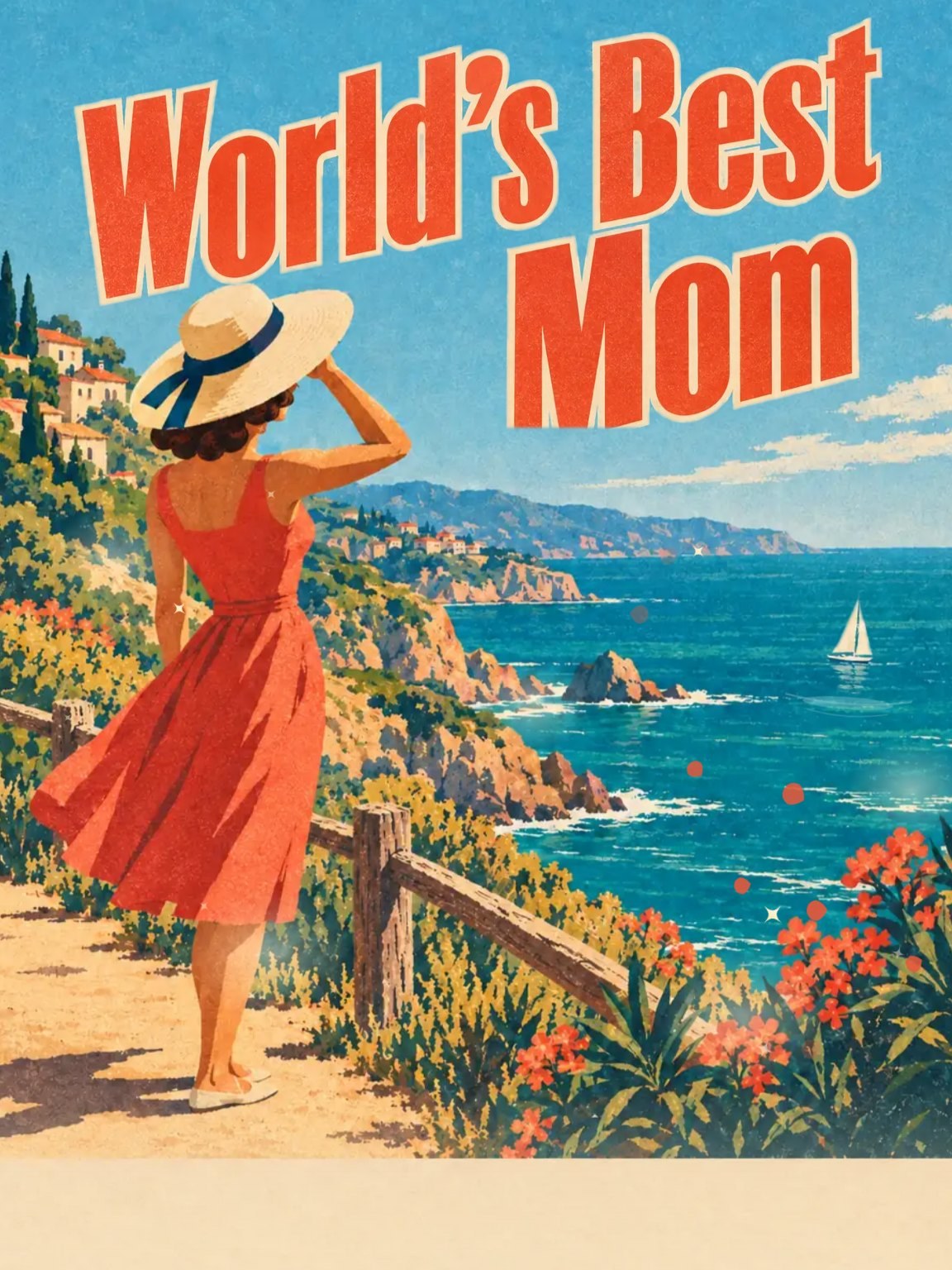 Travel Poster Mother's Day Card