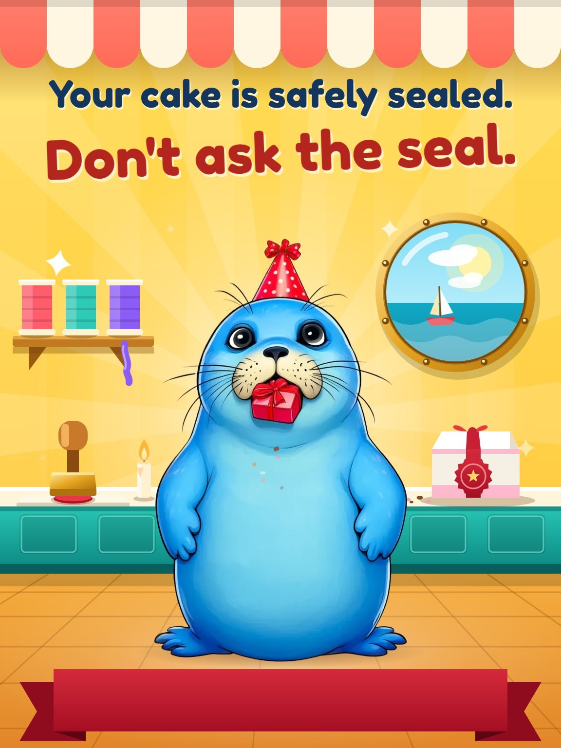 Seal the Snack Funny Birthday Card