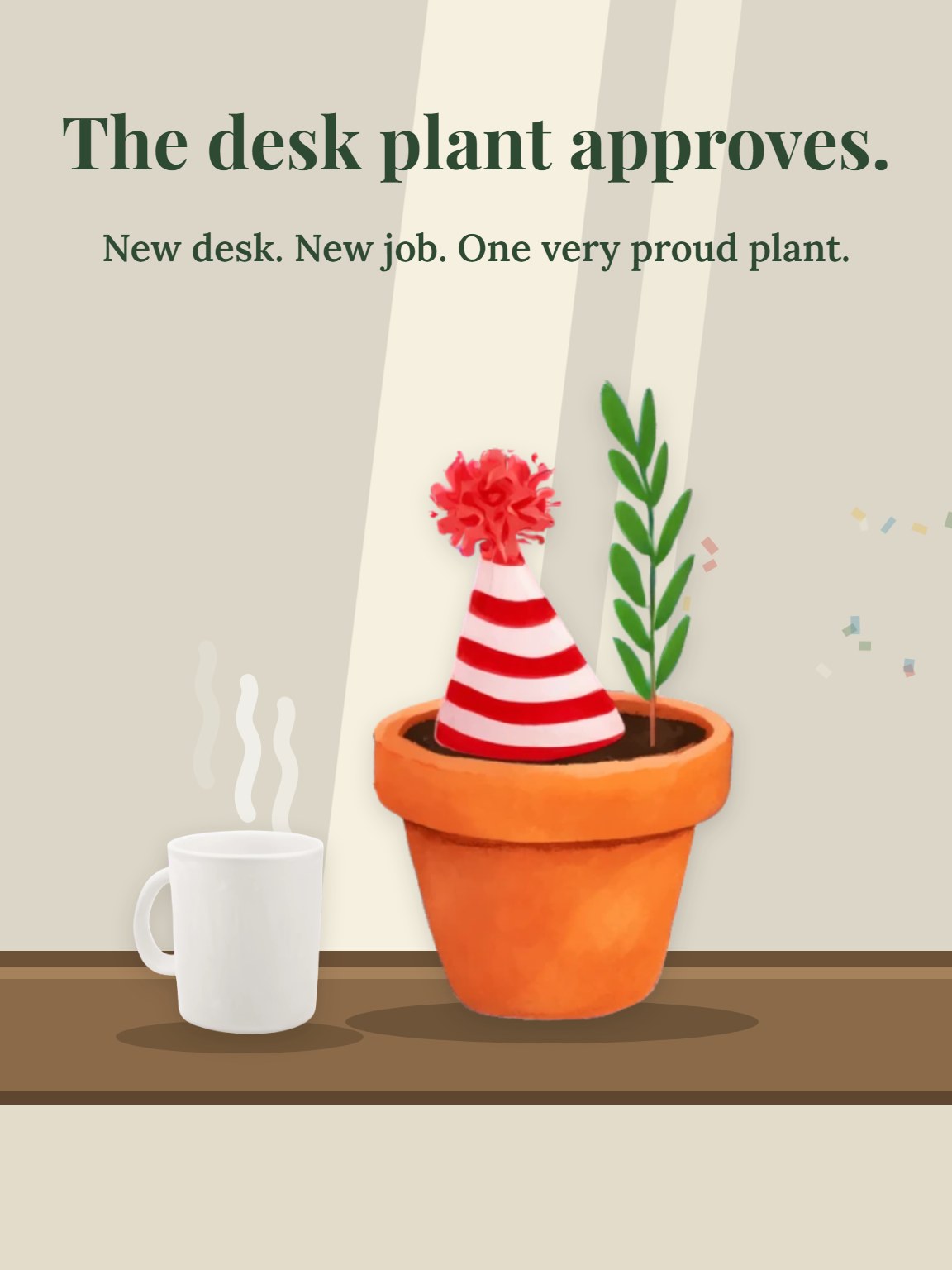 The Desk Plant Approves New Job Card