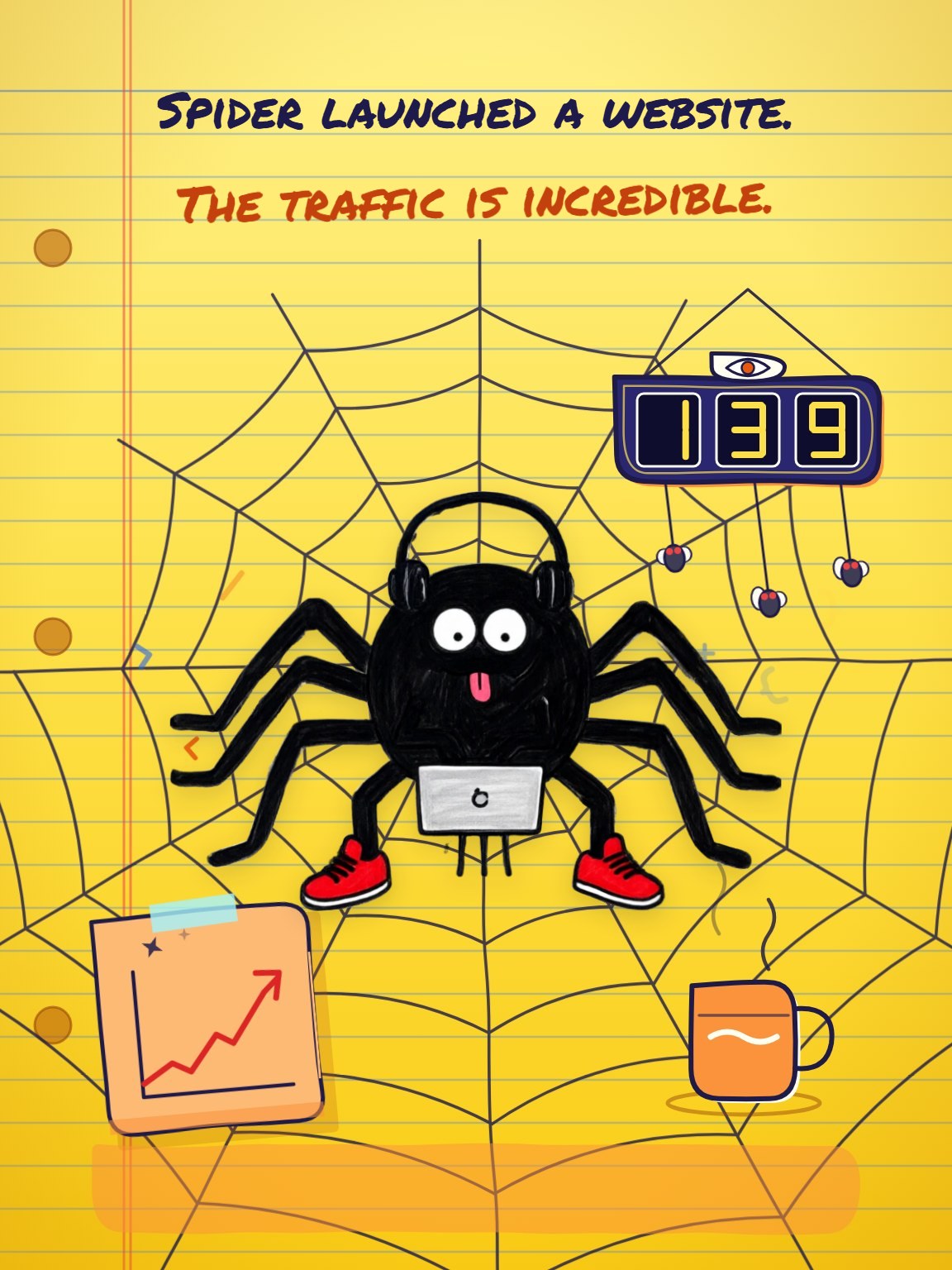 Spider Launches a Website Halloween Card