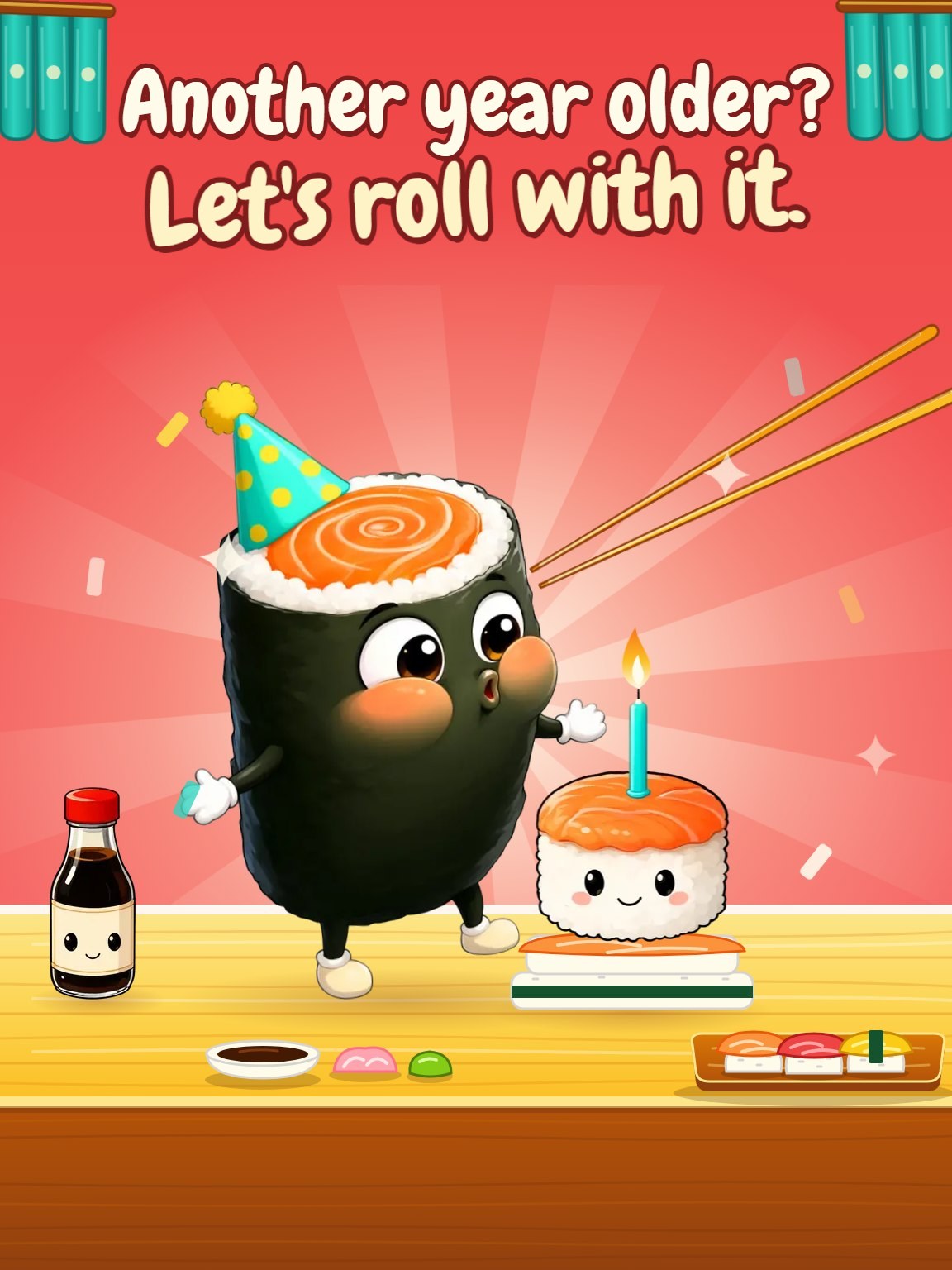 Let's Roll Birthday Card