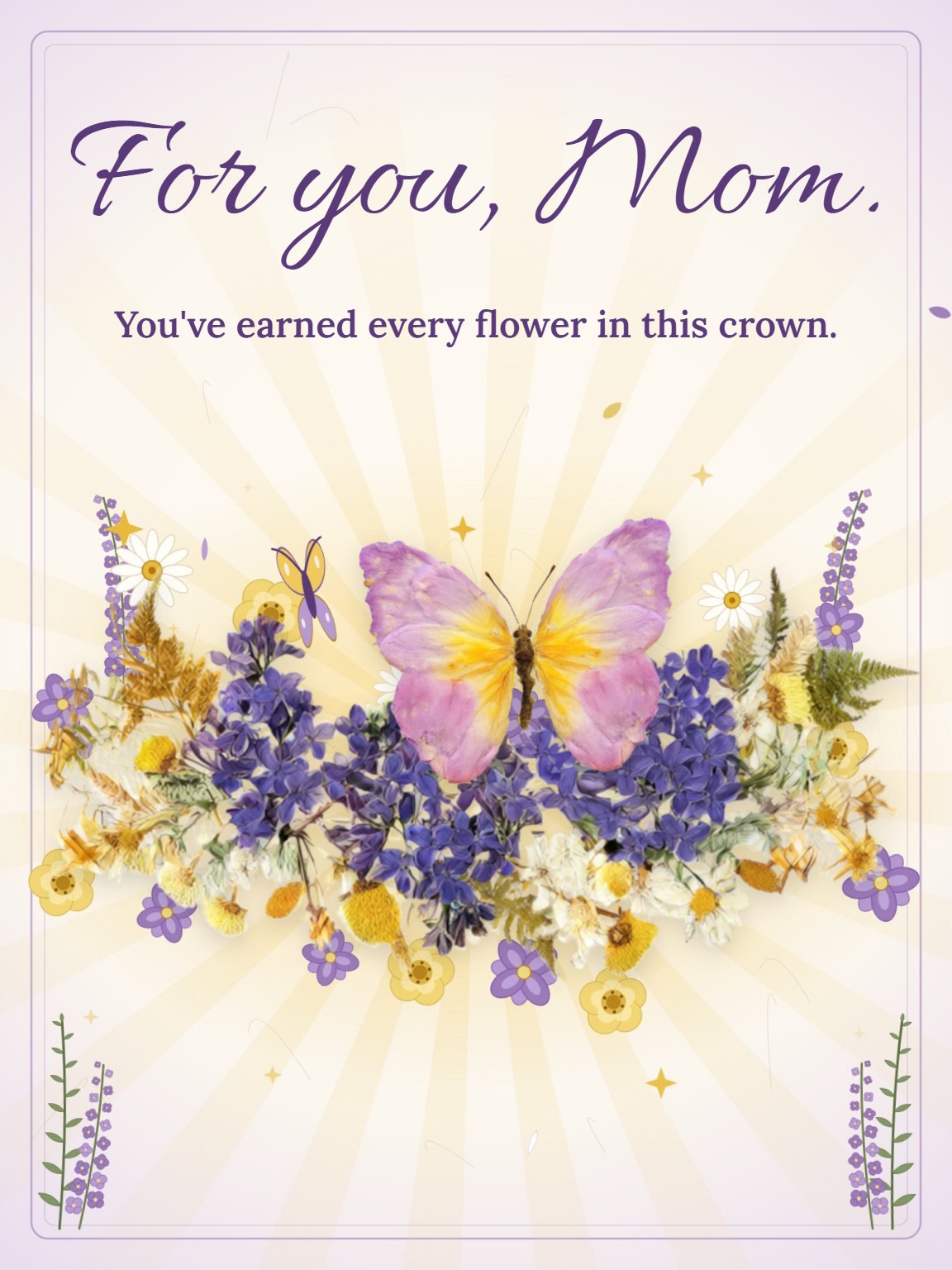 Wildflower Crown Mother's Day Card