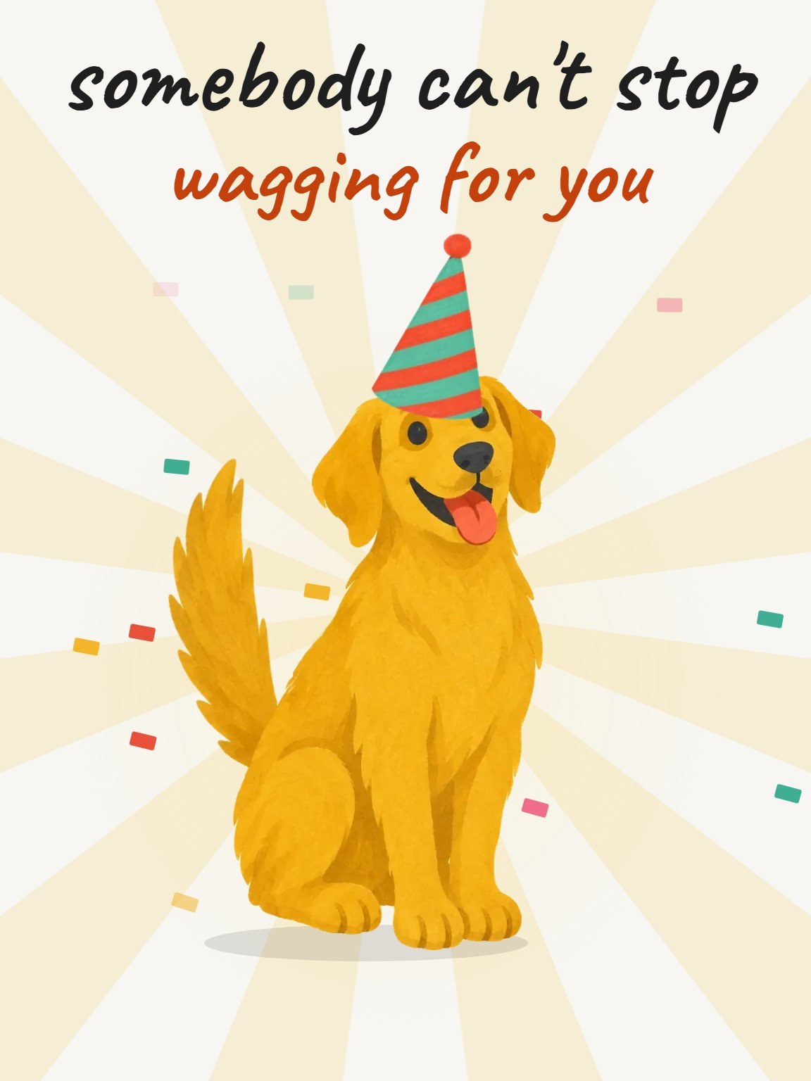 Someone's Excited Funny Birthday Card