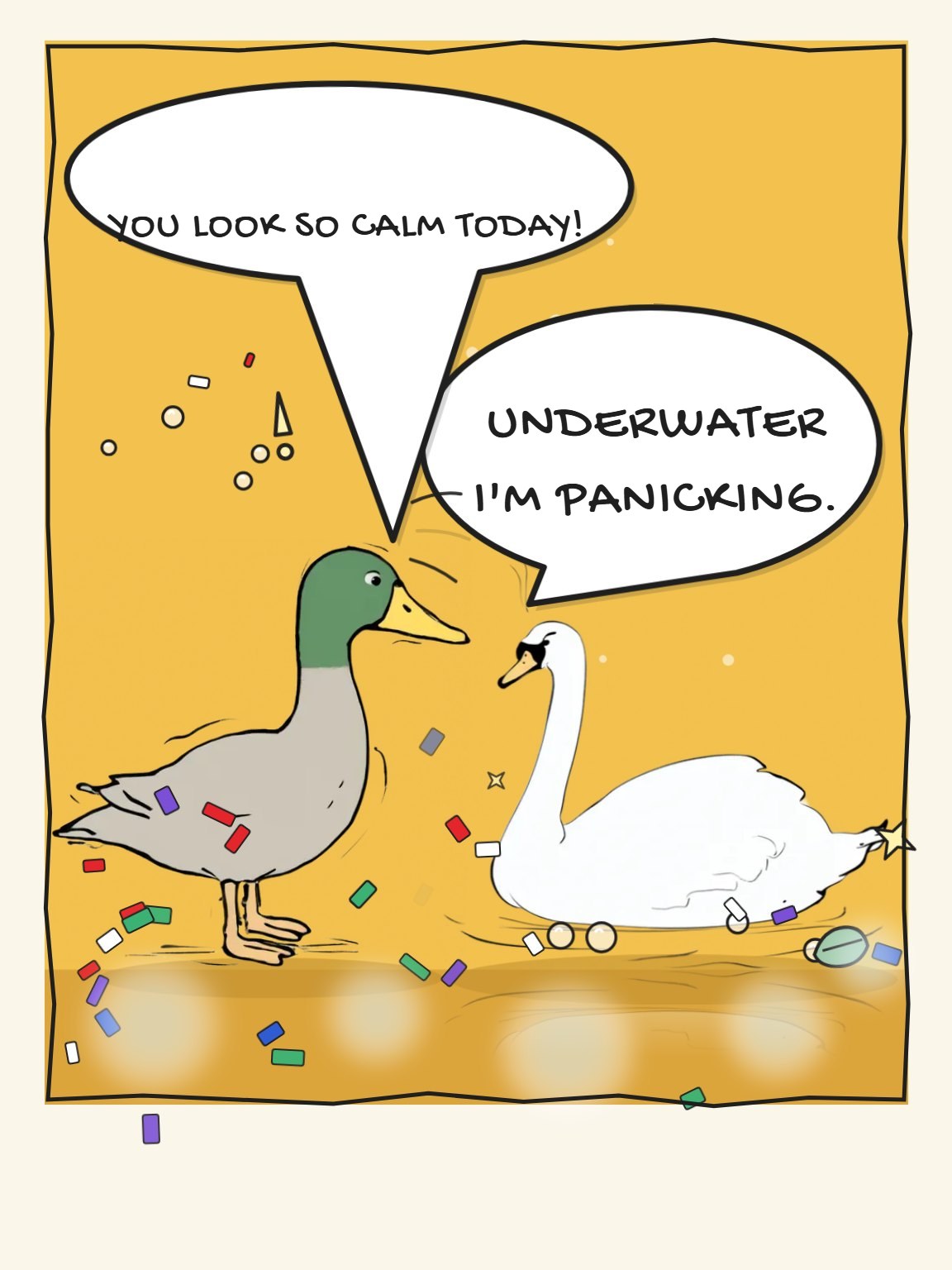Paddling Hard Birthday Card
