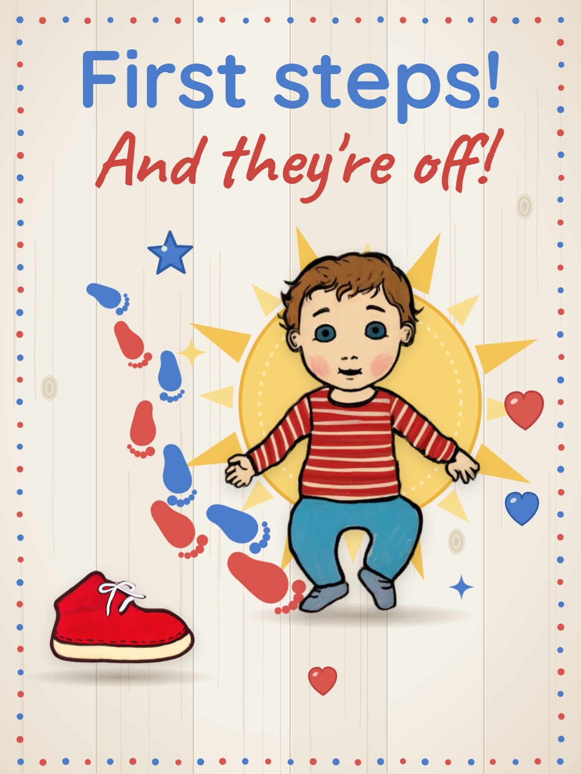 One Small Shoe First Steps Card