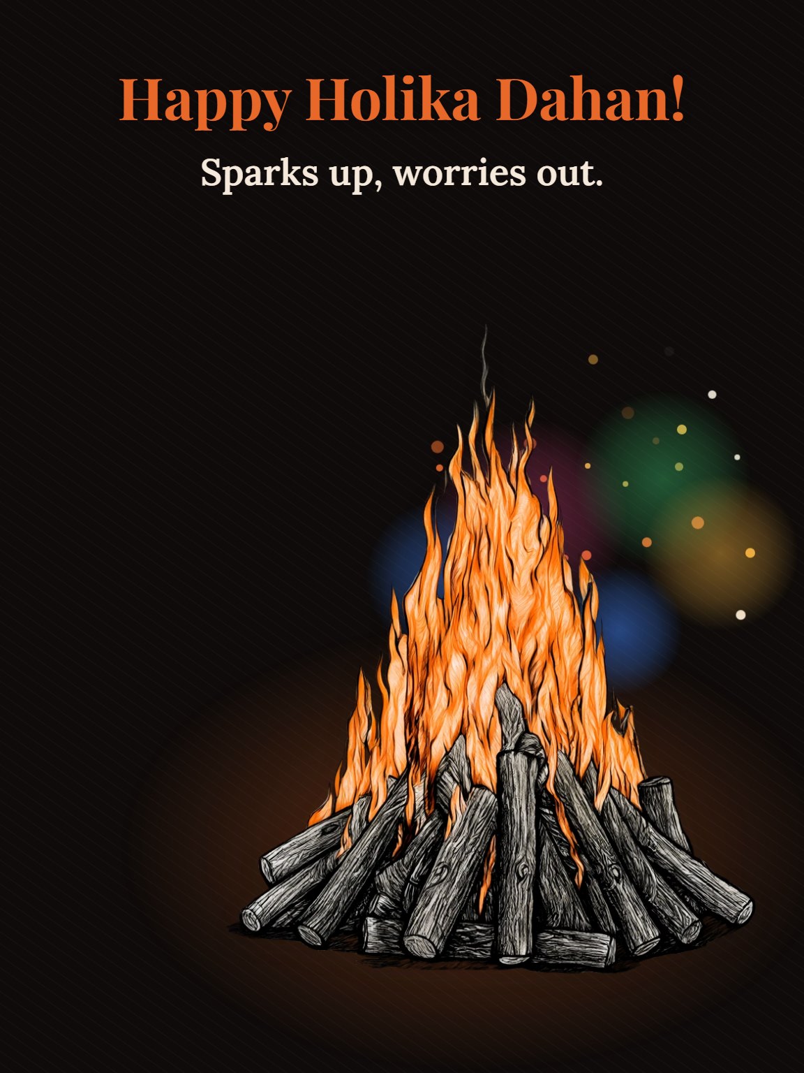 Holika Ember Night Holi Card