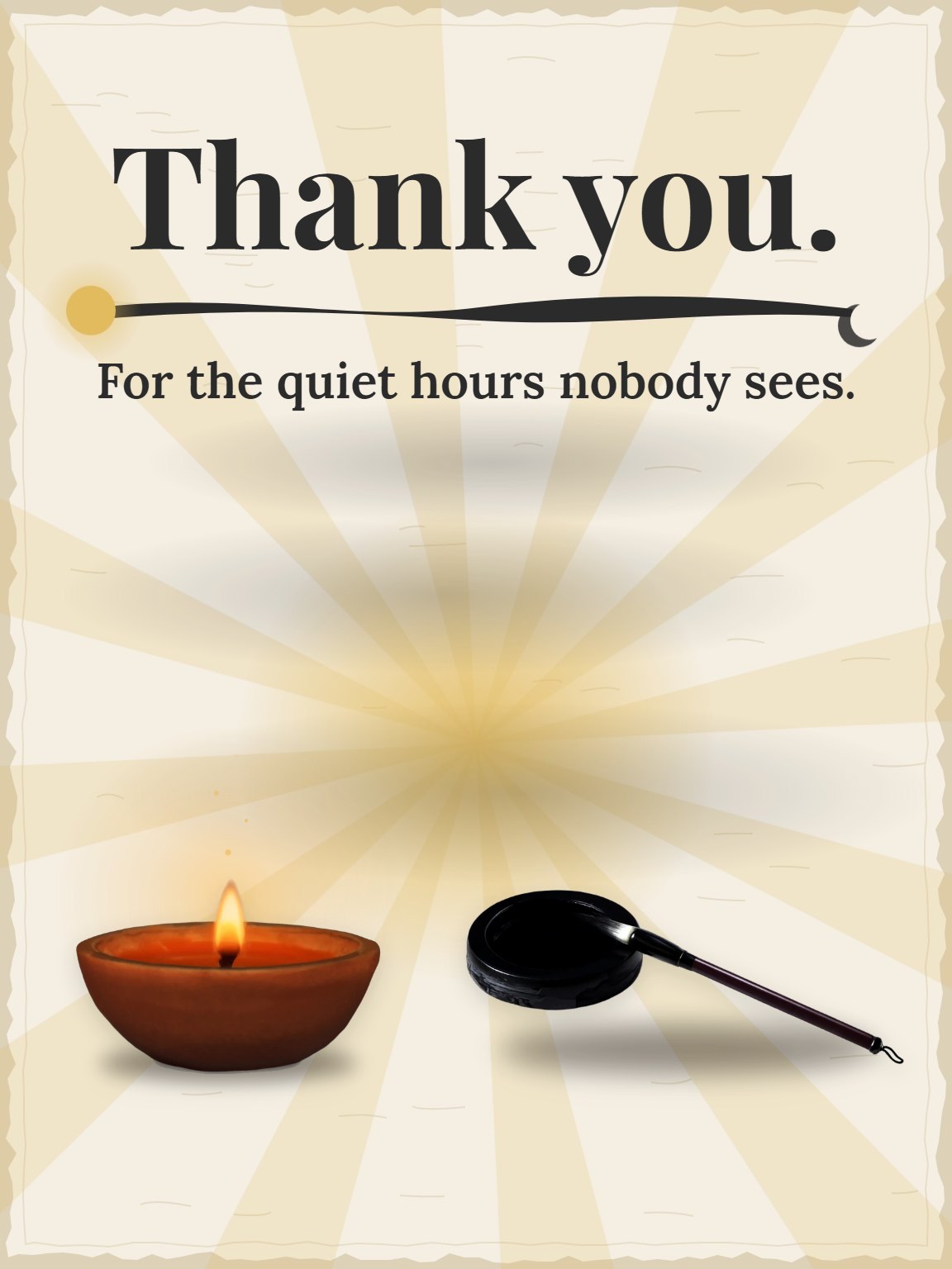 The Quiet Hours Clergy Appreciation Card