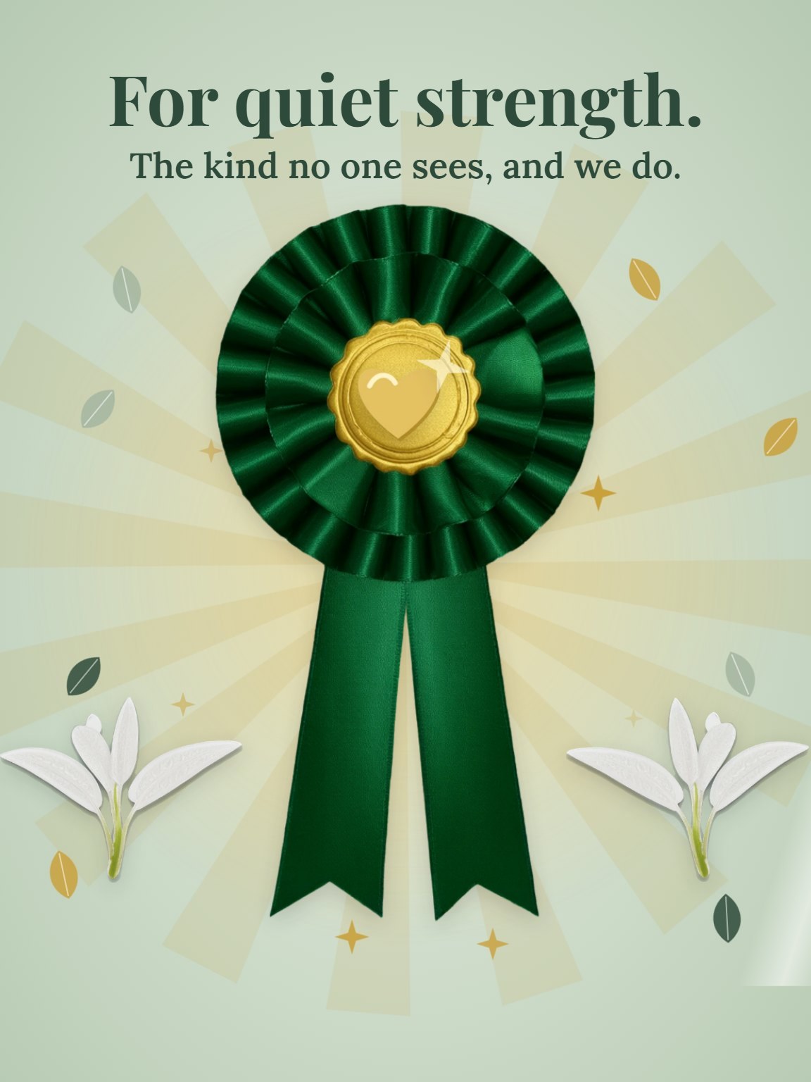 Quiet Strength Caregiver Appreciation Card