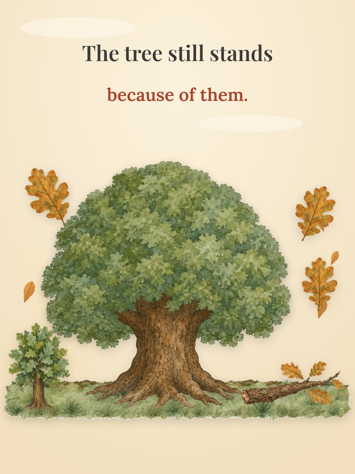 The Tree Still Stands Loss of a Parent Sympathy Card