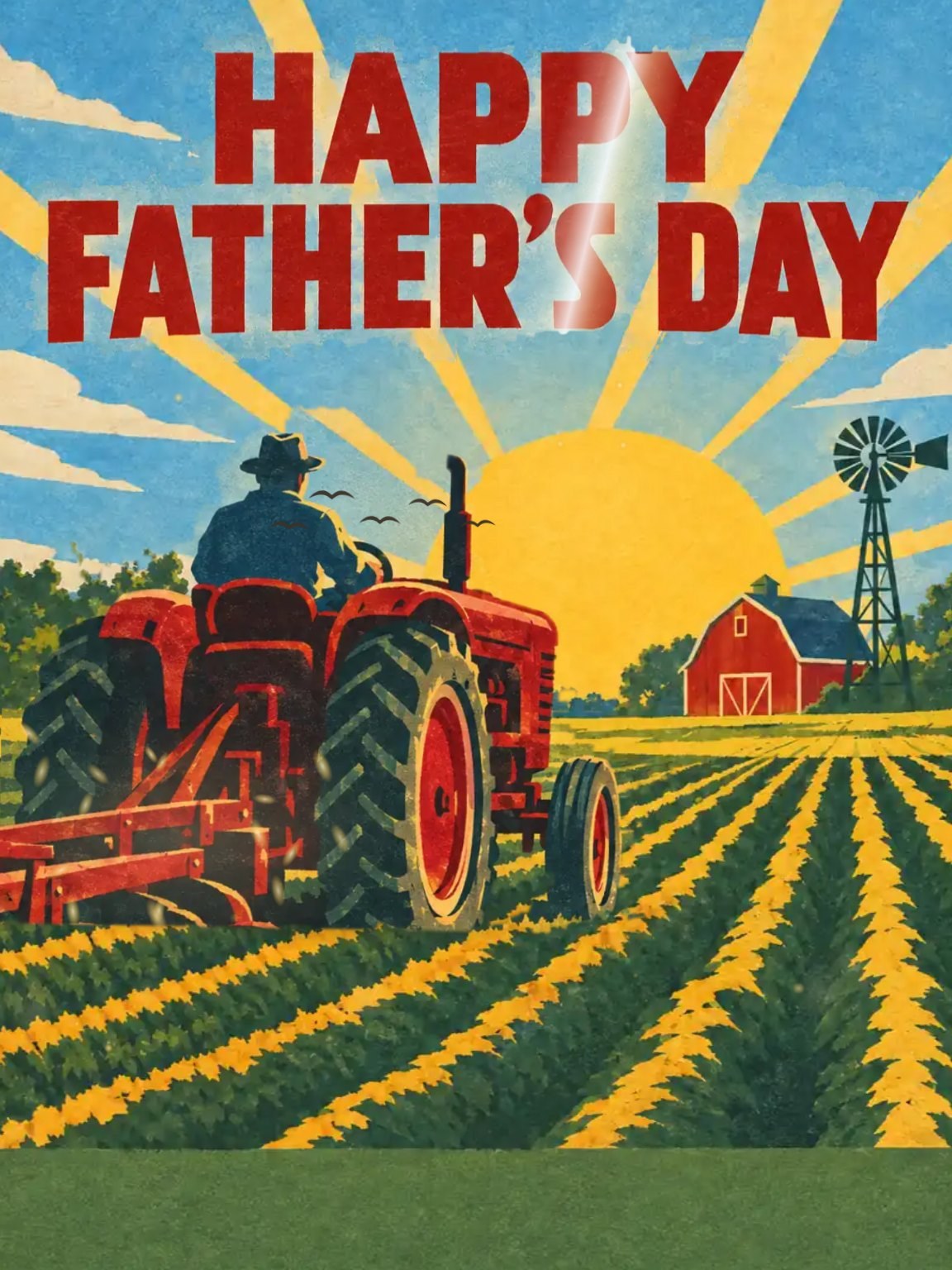 Harvest Sunrise Father's Day Card
