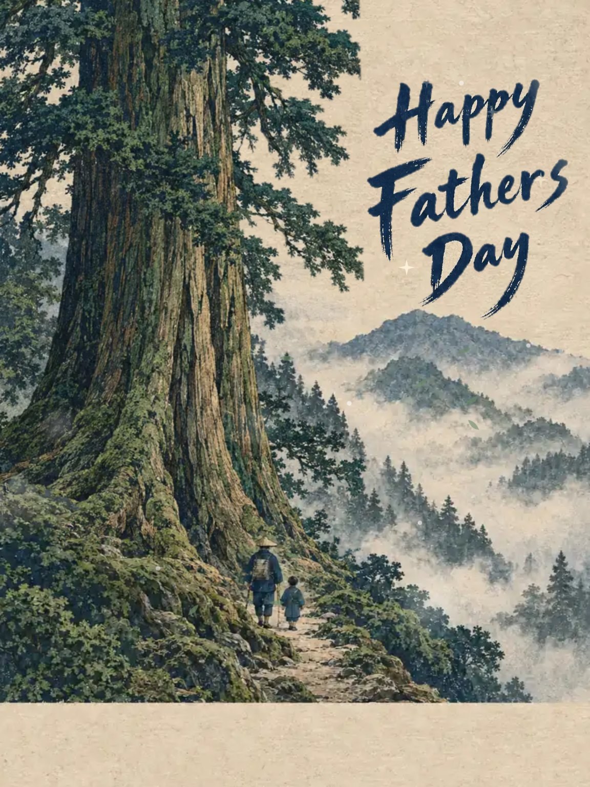 Cedar Mist Father's Day Card