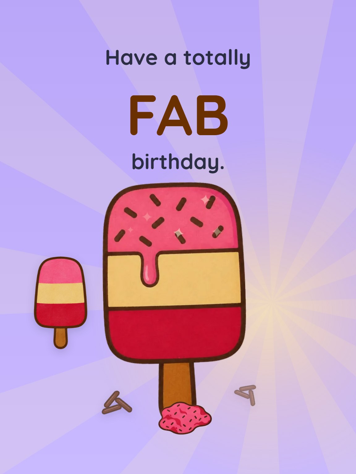 Totally Fab Birthday Card
