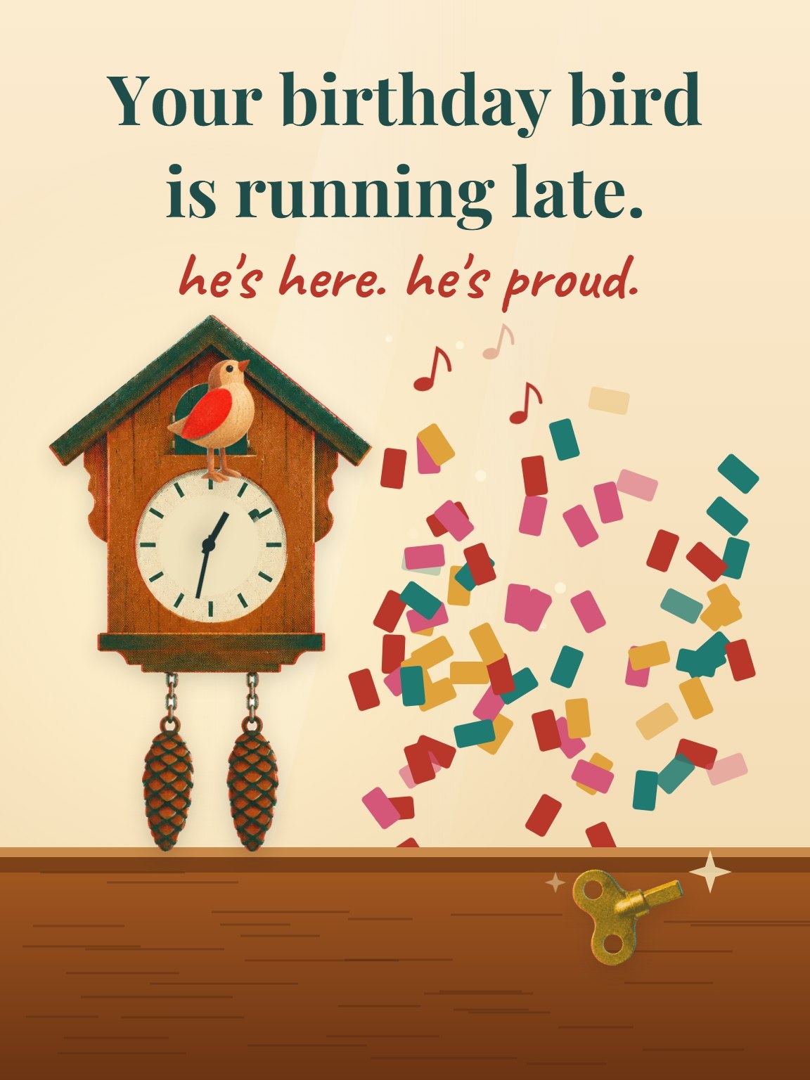 Your Belated Birthday Bird Card